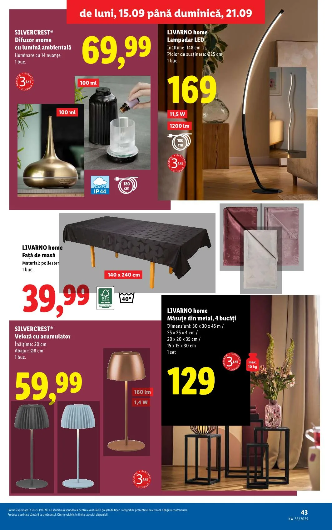 Lidl akciós újság Románia 09.15–09.21 – 40. oldal