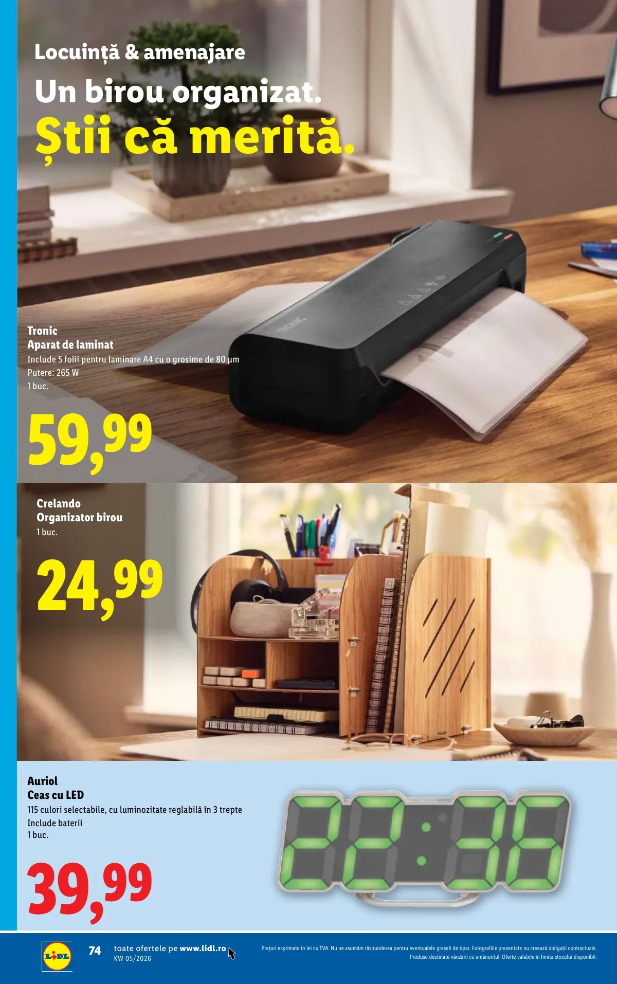 Lidl akciós újság Románia 01.26–02.01 – 74. oldal