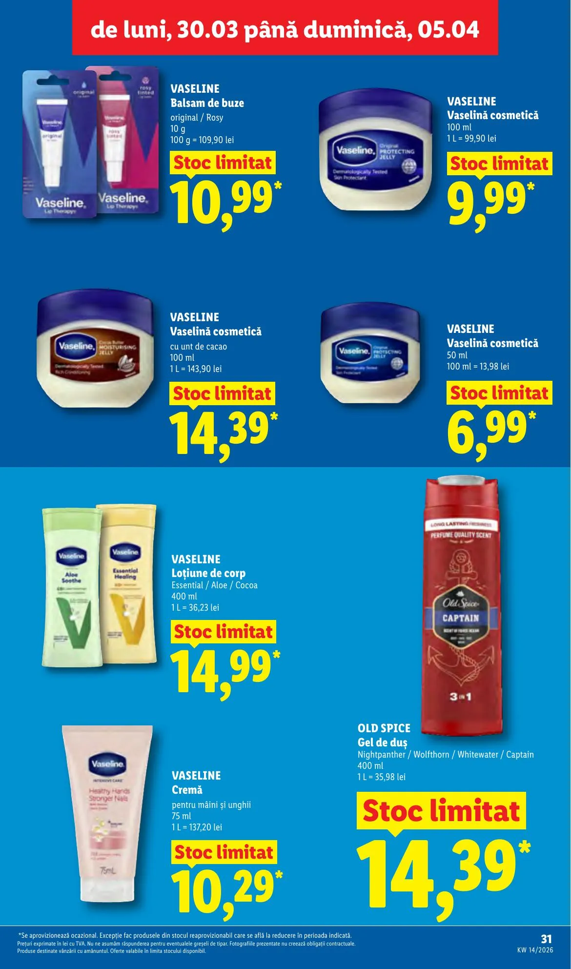 Lidl akciós újság Románia 03.30–04.05 – 31. oldal
