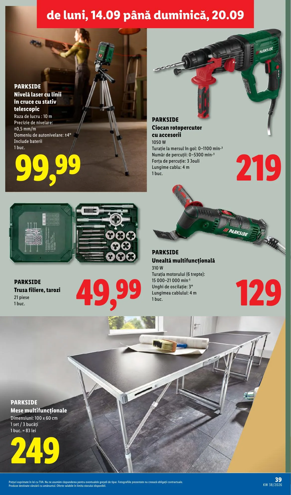 Lidl akciós újság Románia 09.14–09.20 – 39. oldal