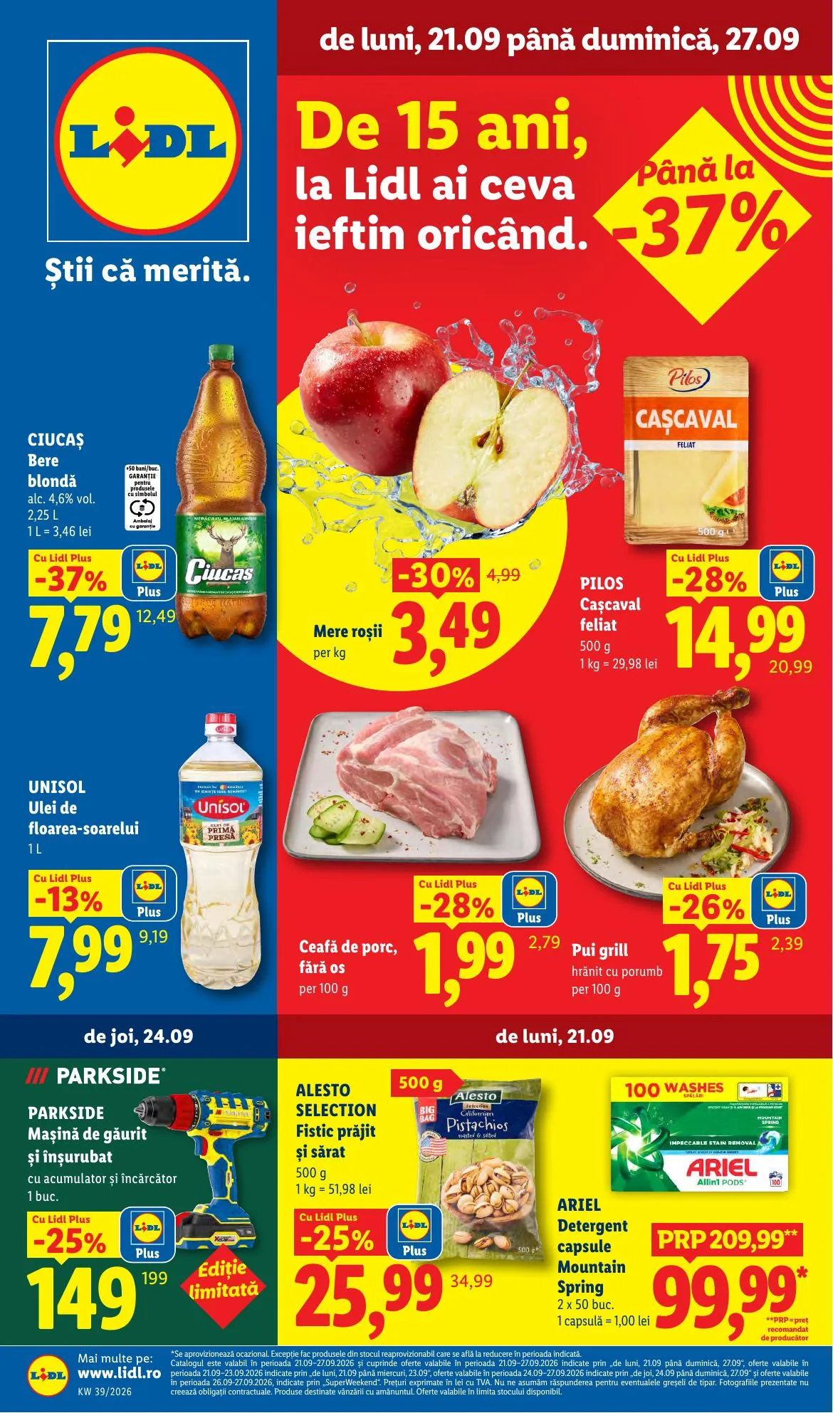 Lidl akciós újság Románia 09.21–09.27