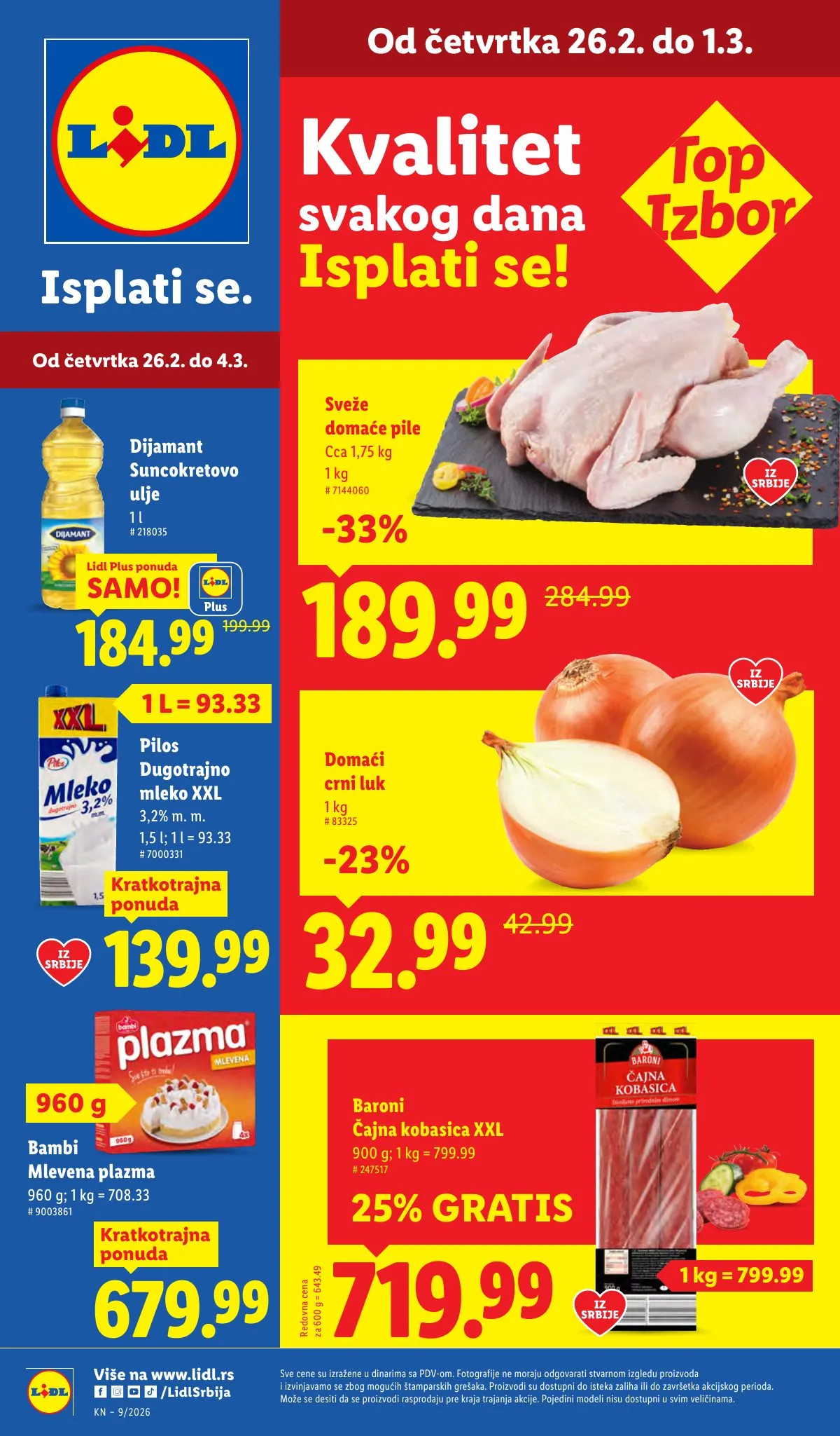 Lidl akciós újság Szerbia 02.26–03.04