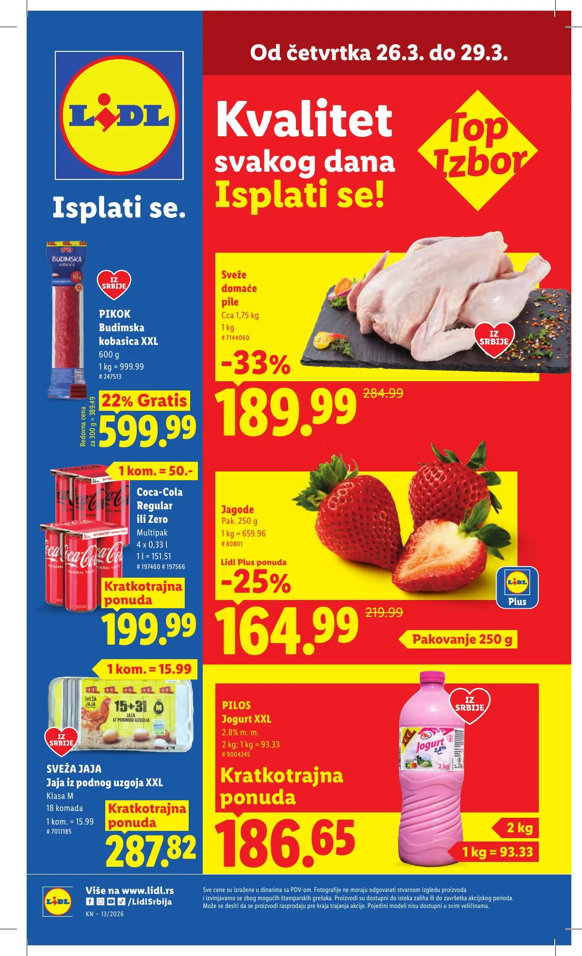 Lidl akciós újság Szerbia 03.26–04.01