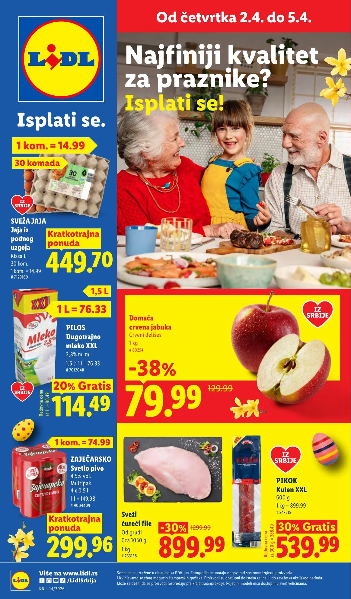 Lidl akciós újság Szerbia 04.02–04.08
