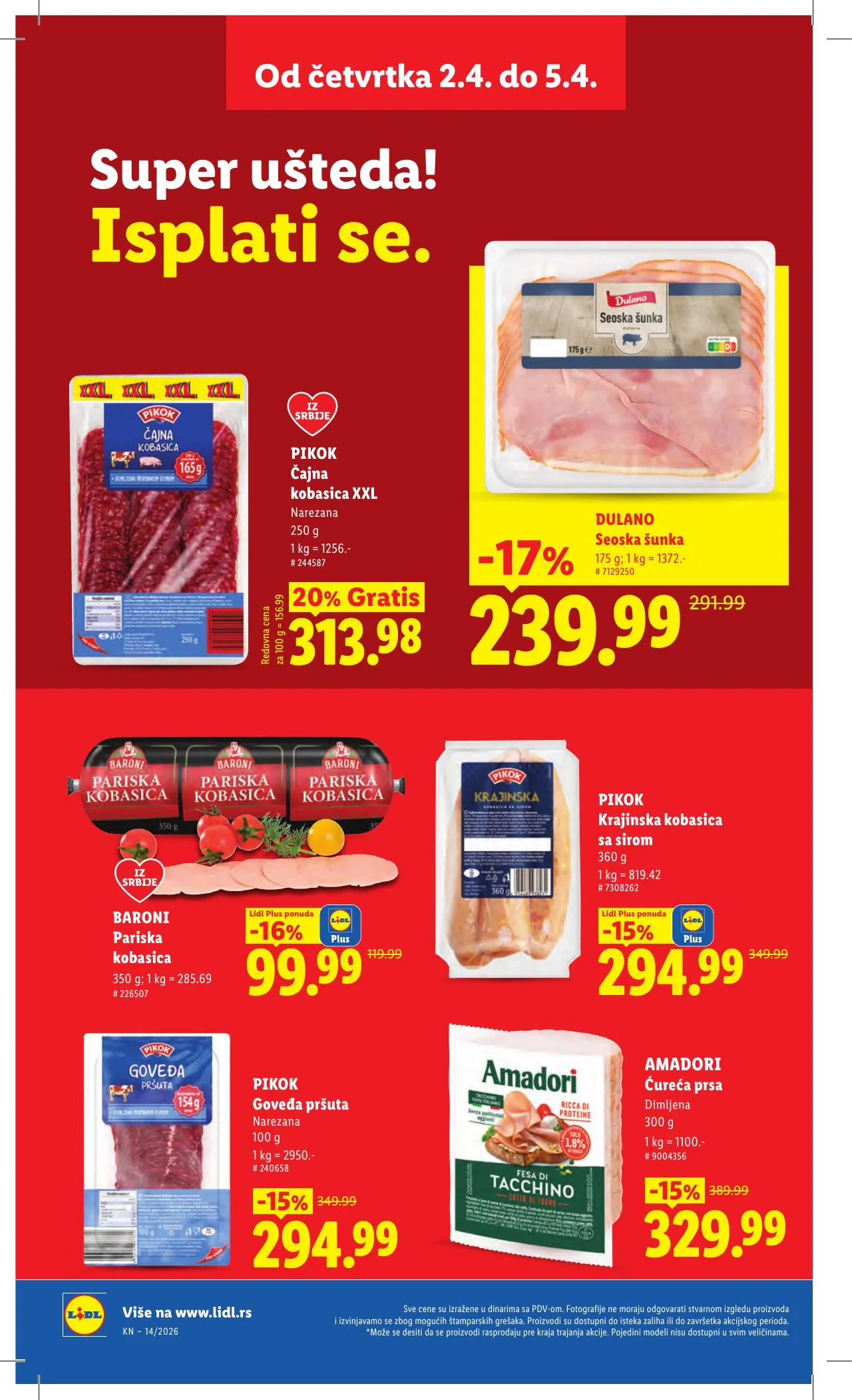 Lidl akciós újság Szerbia 04.02–04.08 – 22. oldal