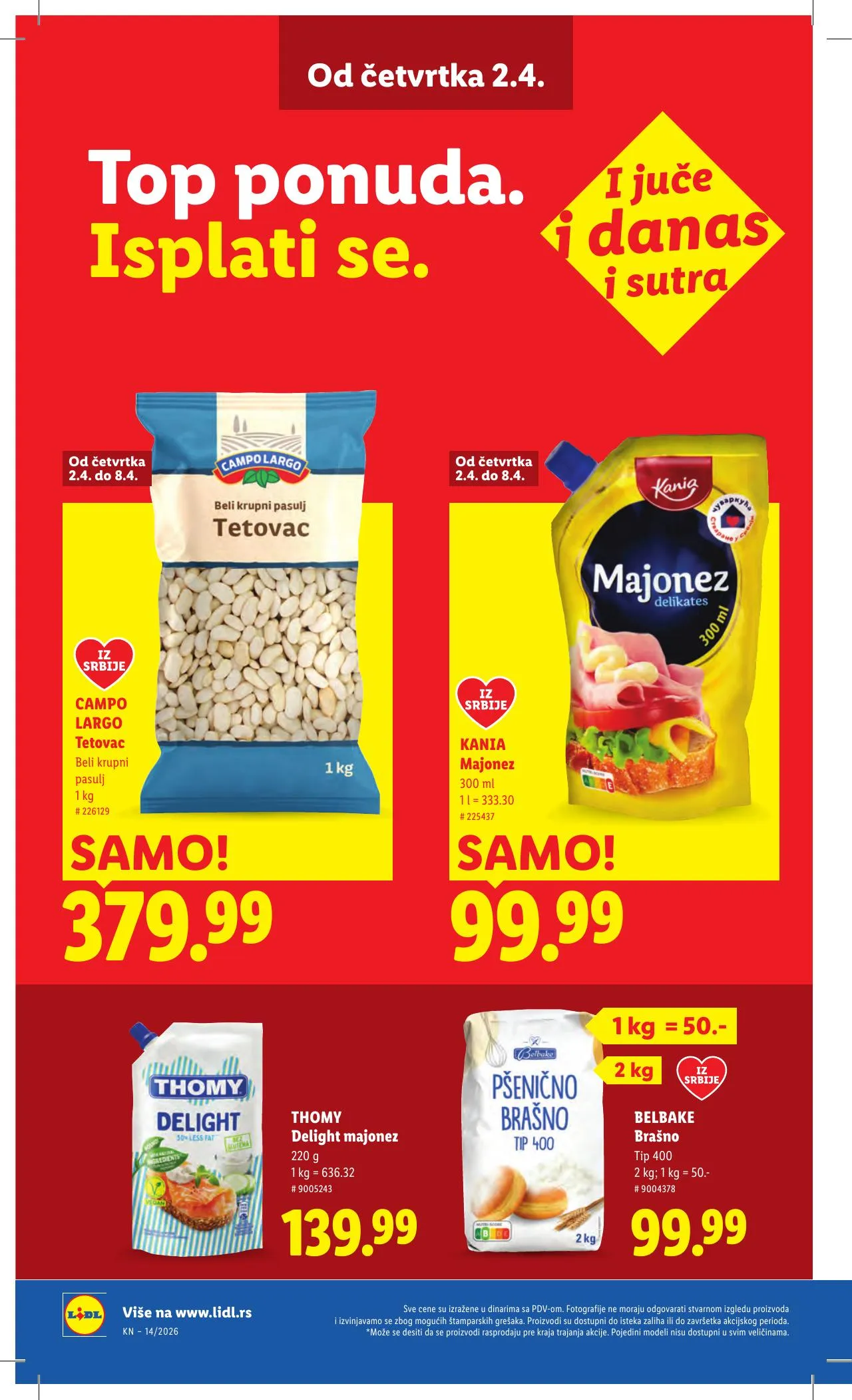 Lidl akciós újság Szerbia 04.02–04.08 – 26. oldal