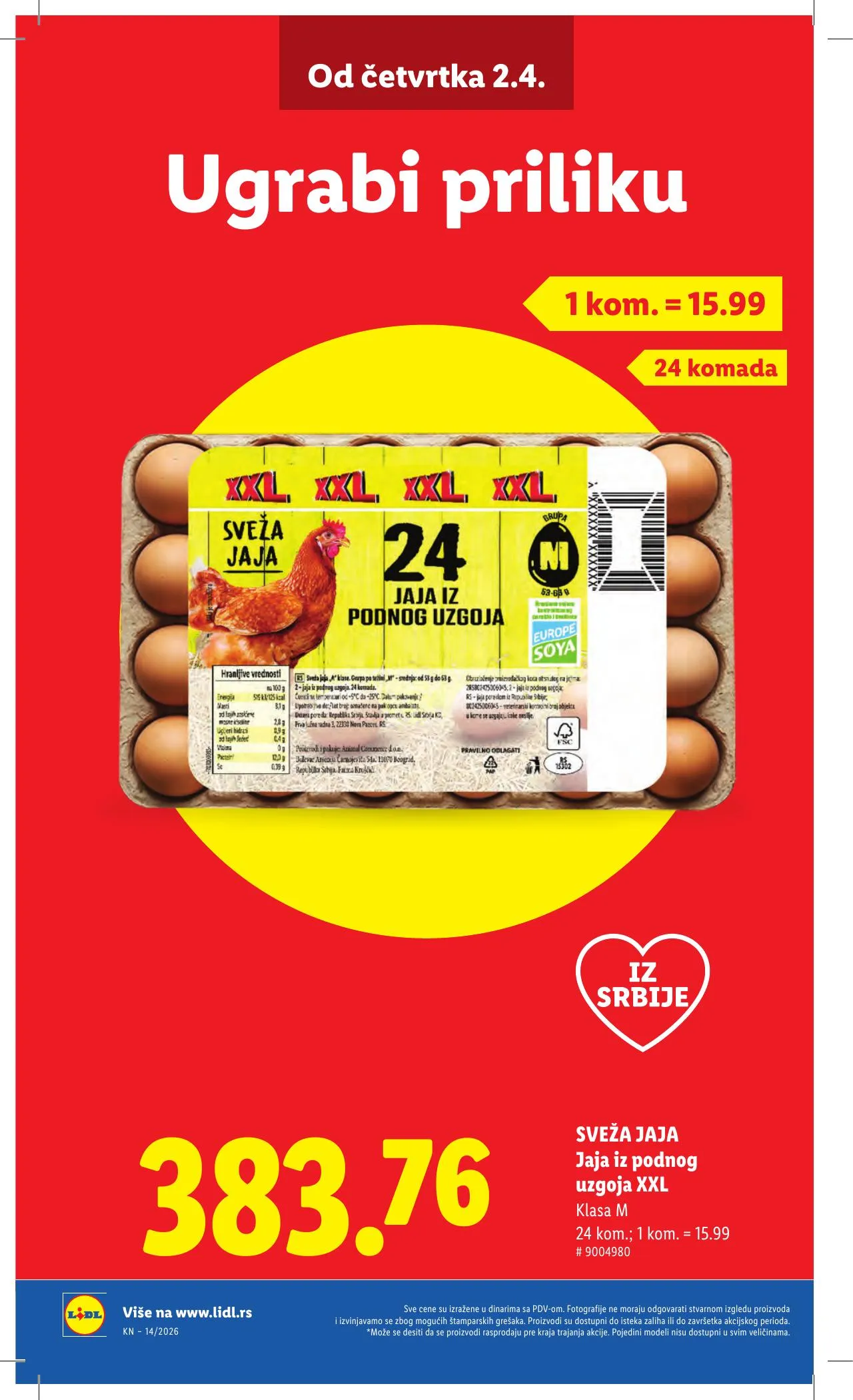 Lidl akciós újság Szerbia 04.02–04.08 – 4. oldal