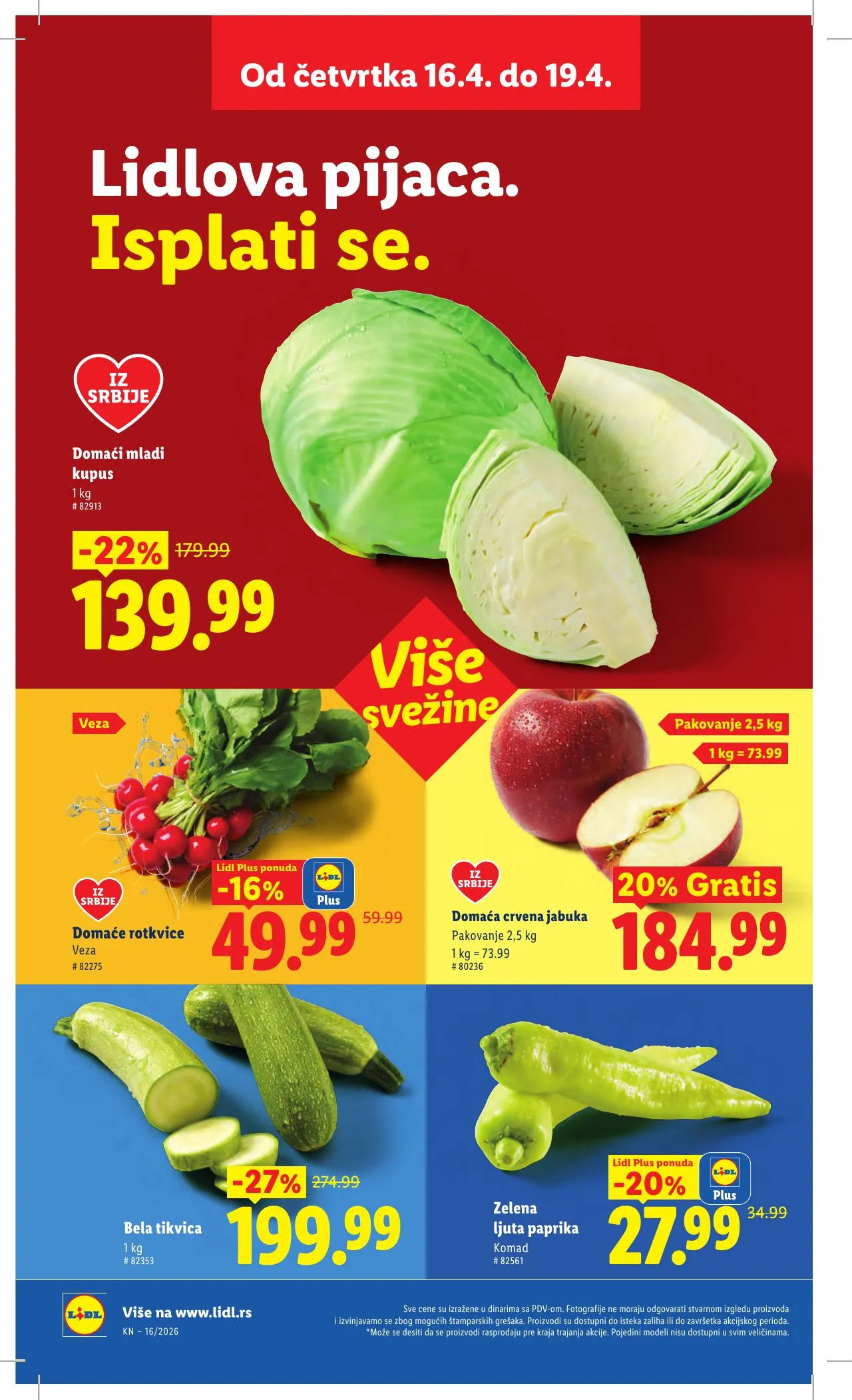 Lidl akciós újság Szerbia 04.16–04.22 – 16. oldal