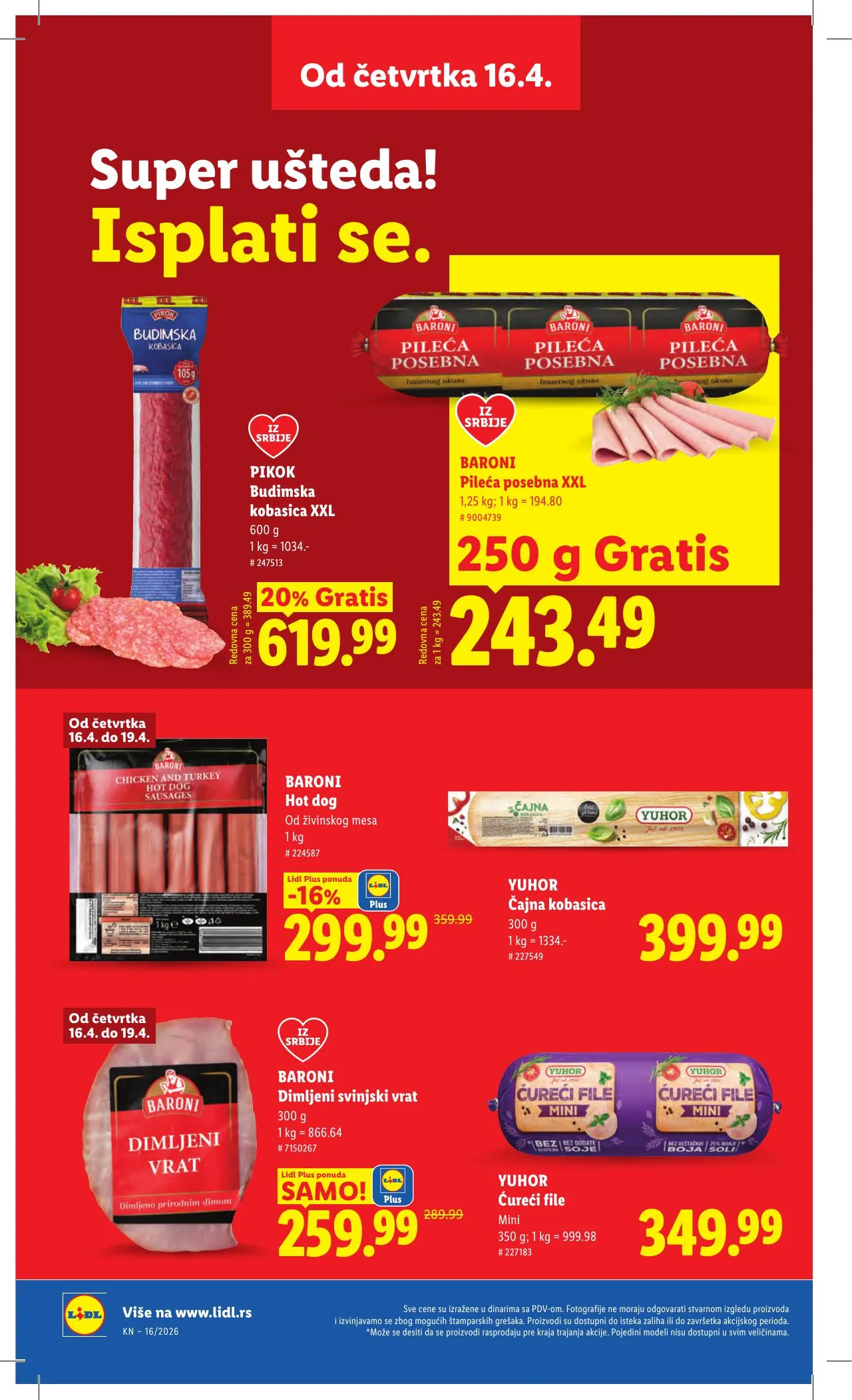 Lidl akciós újság Szerbia 04.16–04.22 – 20. oldal