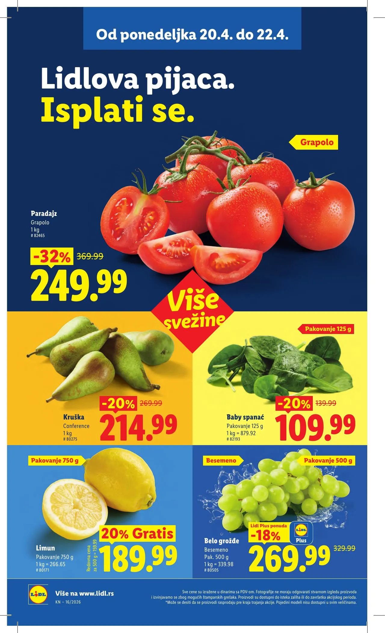 Lidl akciós újság Szerbia 04.16–04.22 – 86. oldal