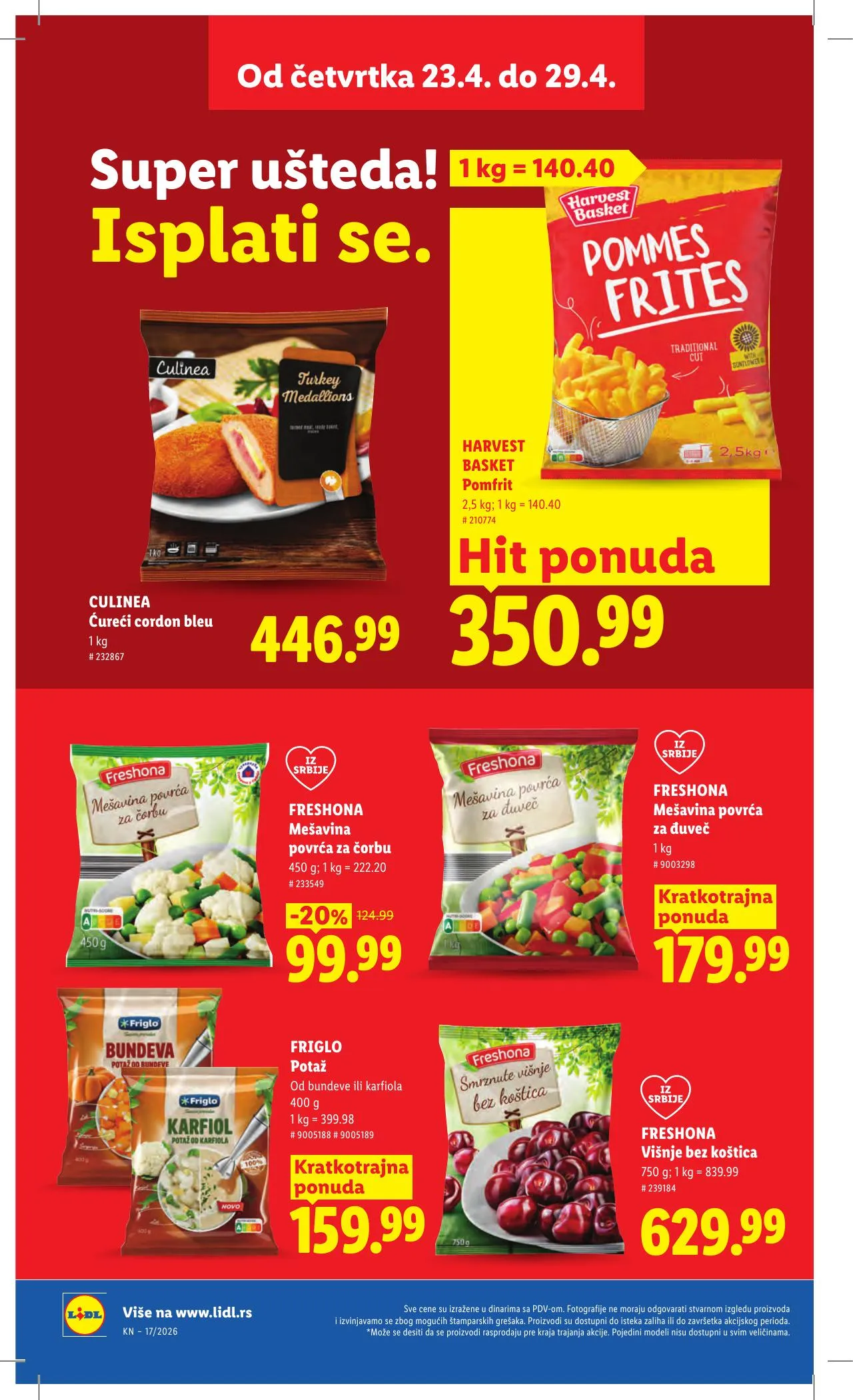 Lidl akciós újság Szerbia 04.23–04.29 – 26. oldal