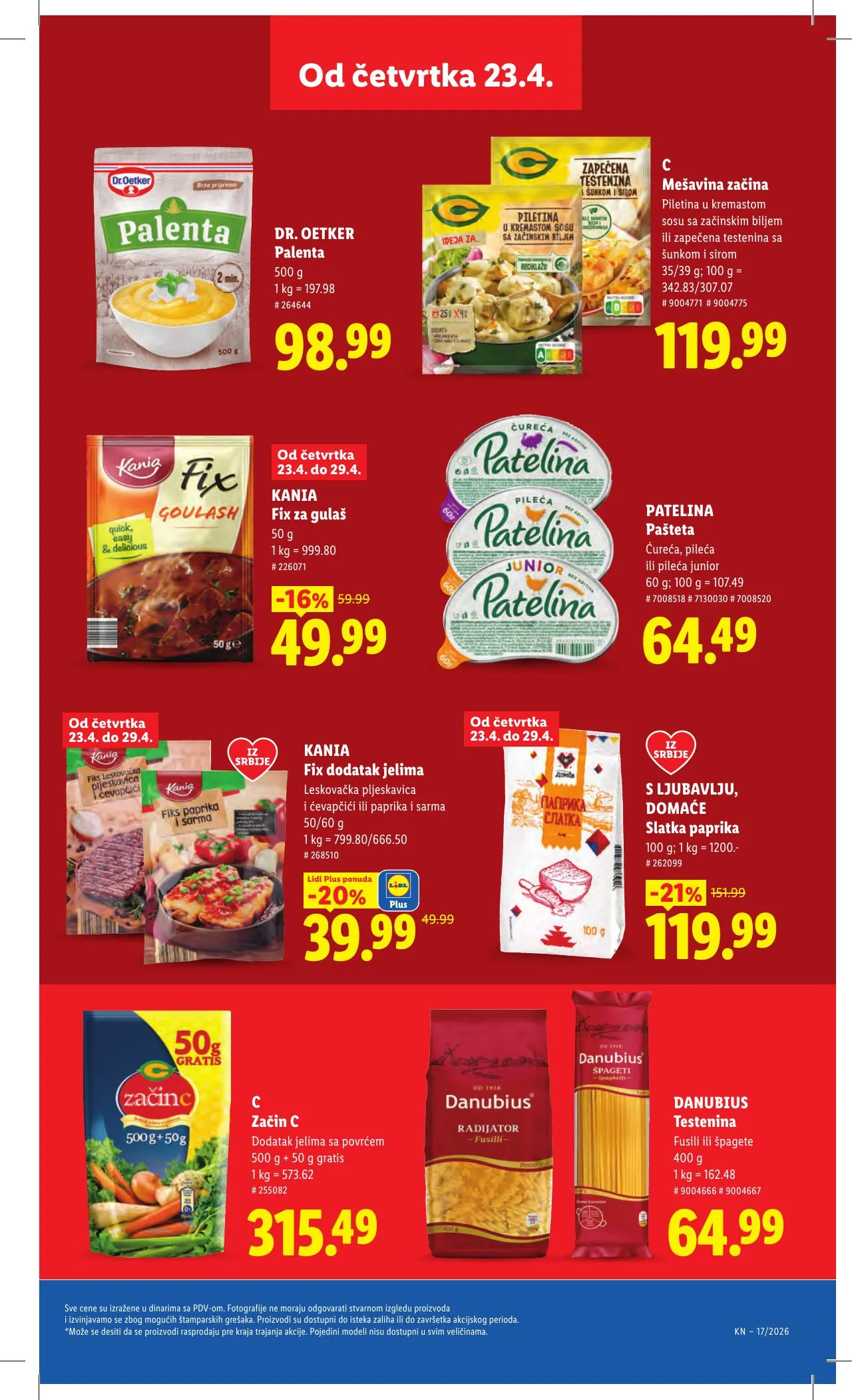 Lidl akciós újság Szerbia 04.23–04.29 – 31. oldal