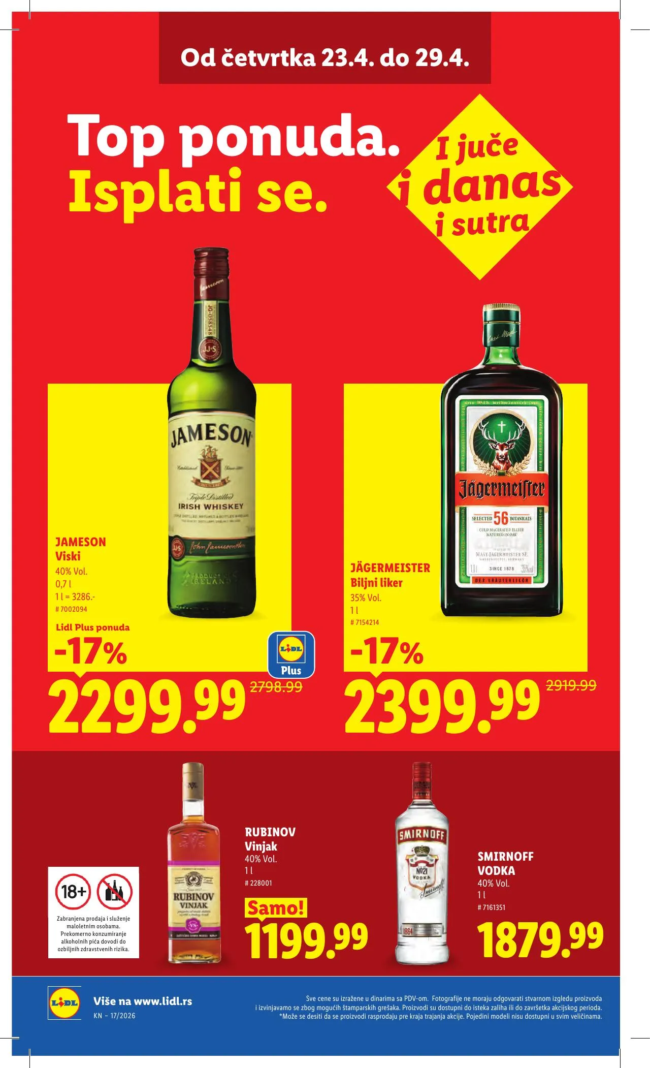 Lidl akciós újság Szerbia 04.23–04.29 – 40. oldal