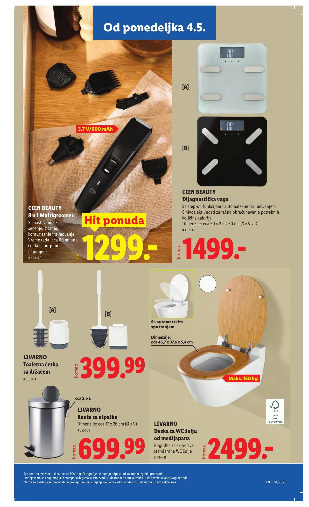 Lidl akciós újság Szerbia 04.30–05.06 – 85. oldal