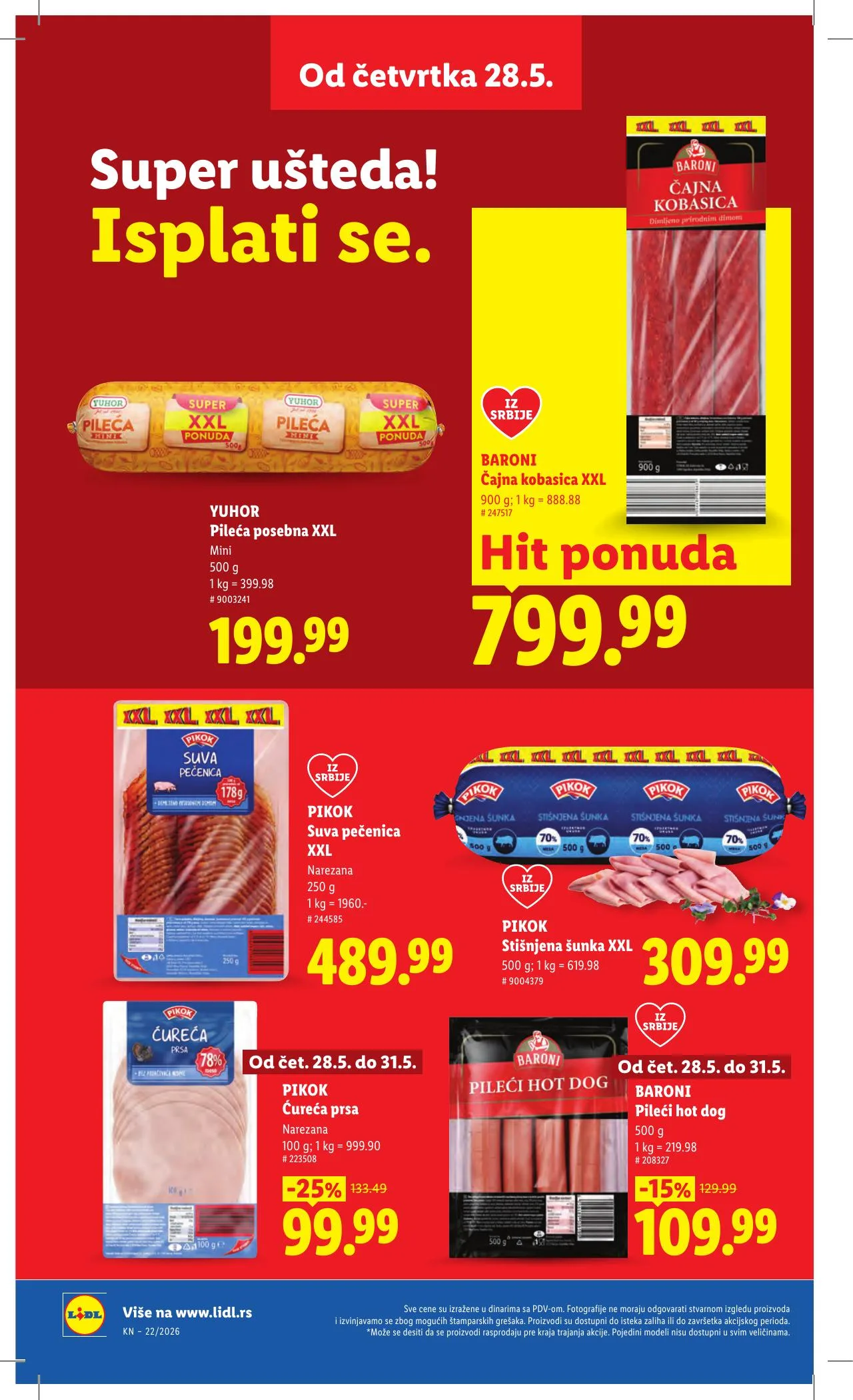 Lidl akciós újság Szerbia 05.28–06.03 – 22. oldal