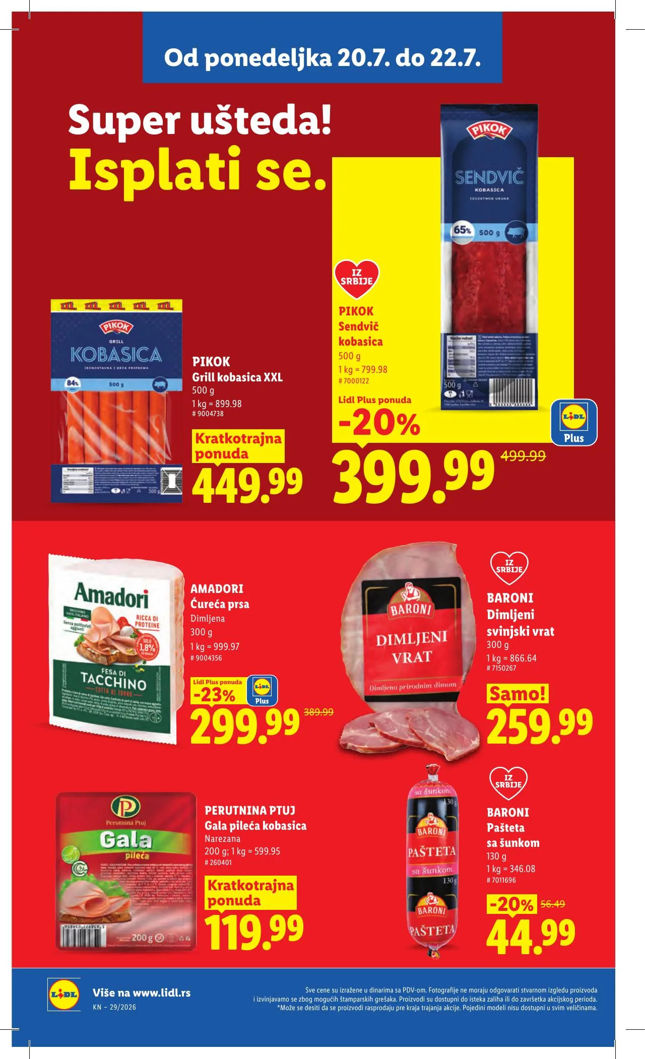 Lidl akciós újság Szerbia 07.16–07.22 – 102. oldal