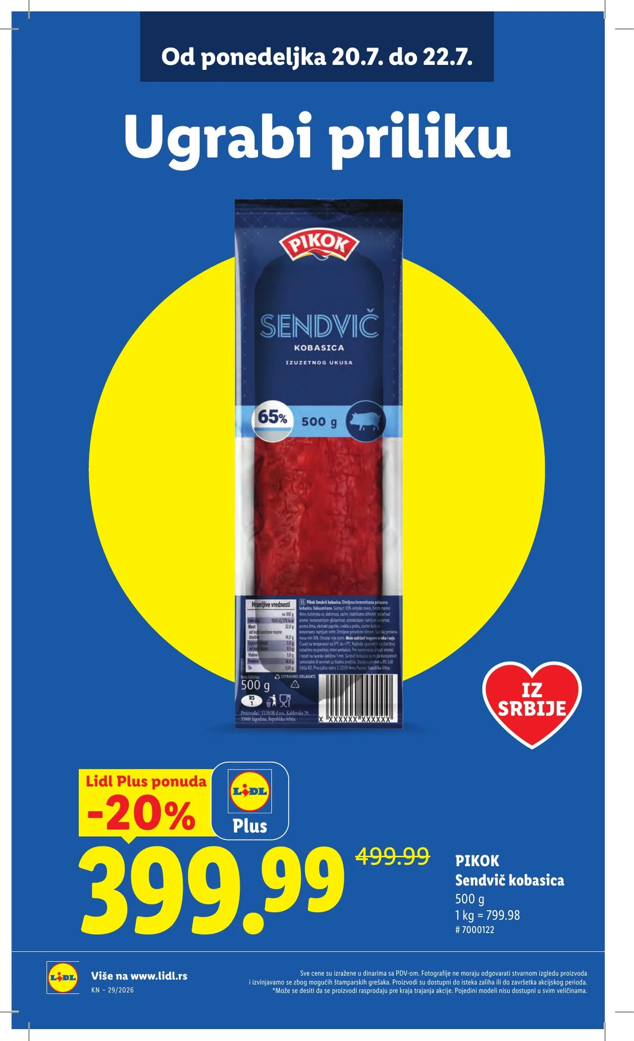Lidl akciós újság Szerbia 07.16–07.22 – 14. oldal