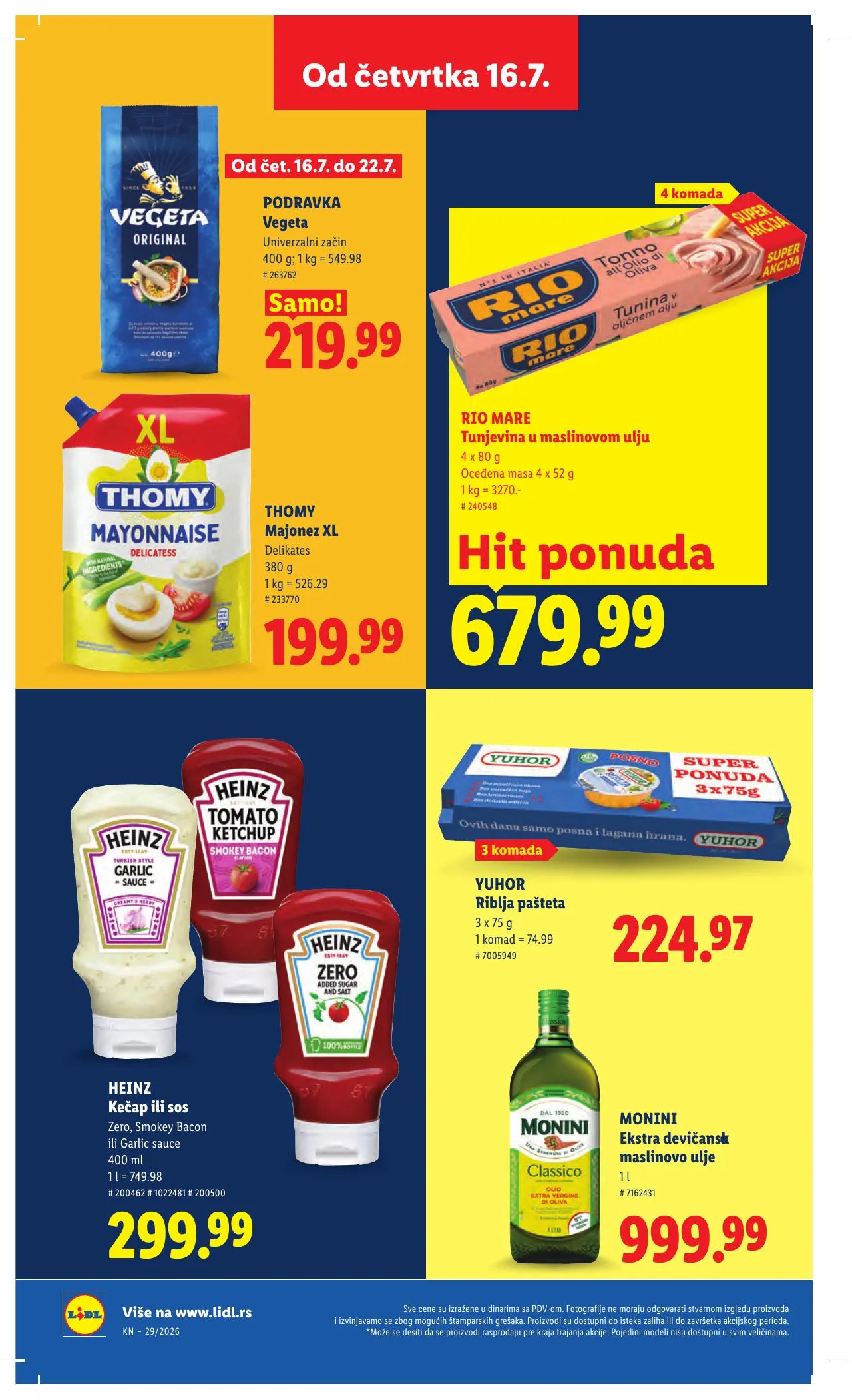 Lidl akciós újság Szerbia 07.16–07.22 – 36. oldal