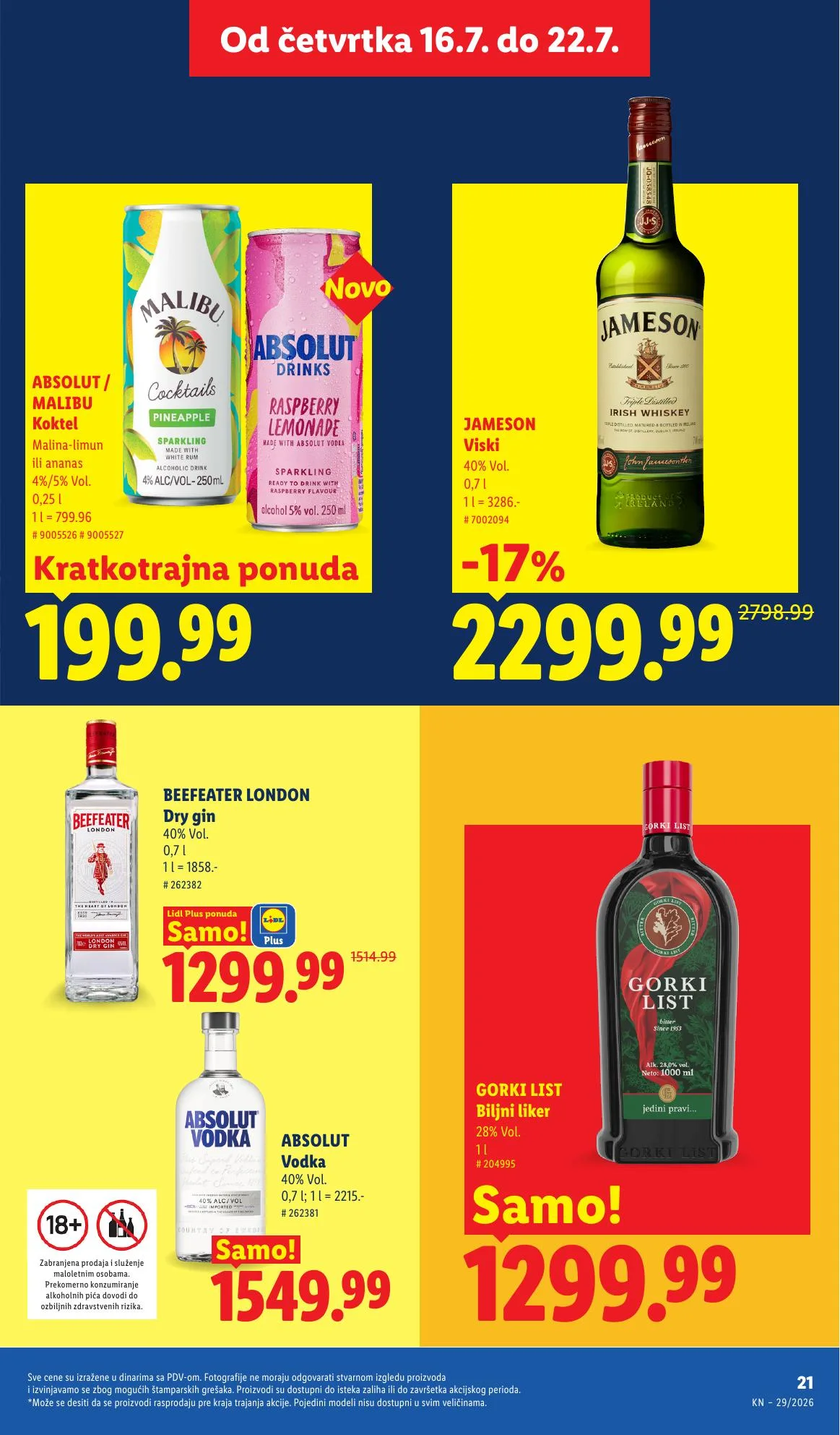 Lidl akciós újság Szerbia 07.16–07.22 – 43. oldal
