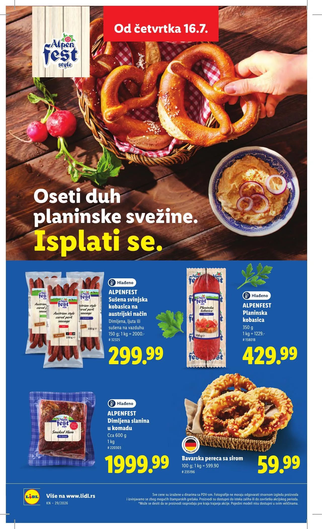 Lidl akciós újság Szerbia 07.16–07.22 – 62. oldal