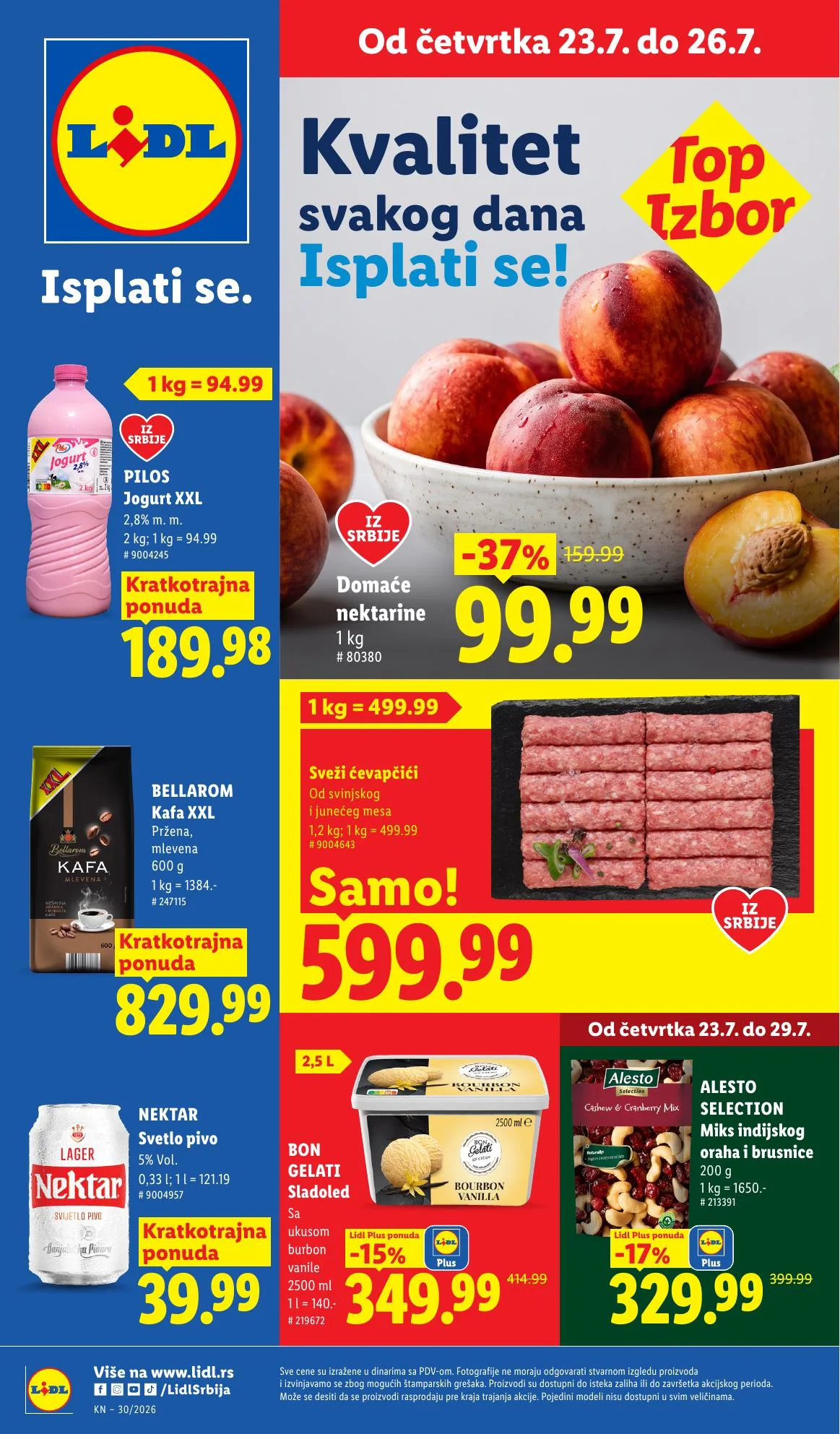 Lidl akciós újság Szerbia 07.23–07.29