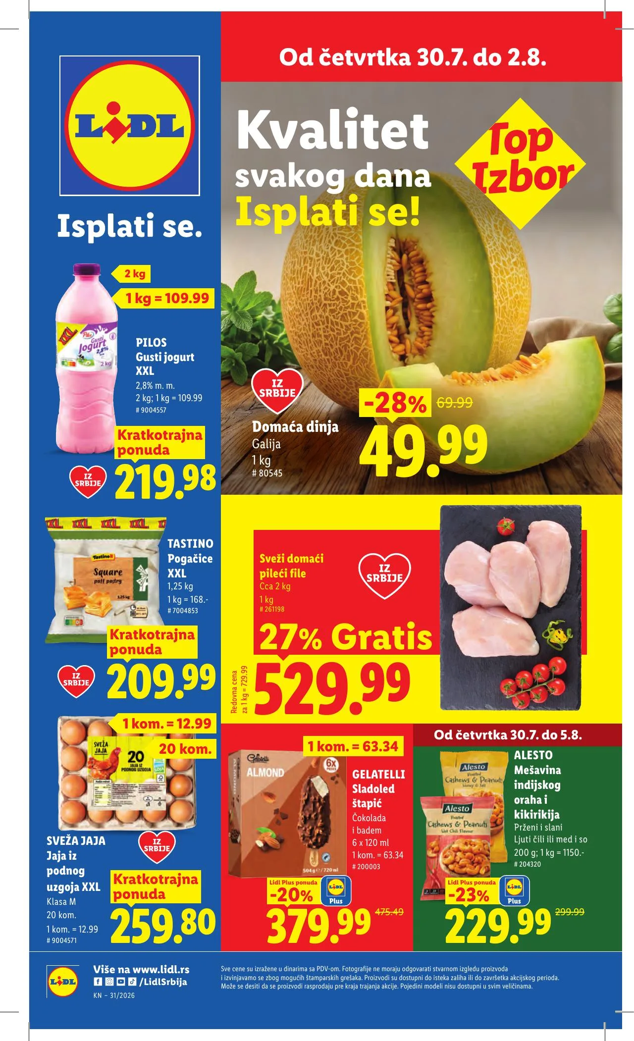 Lidl akciós újság Szerbia 07.30–08.05