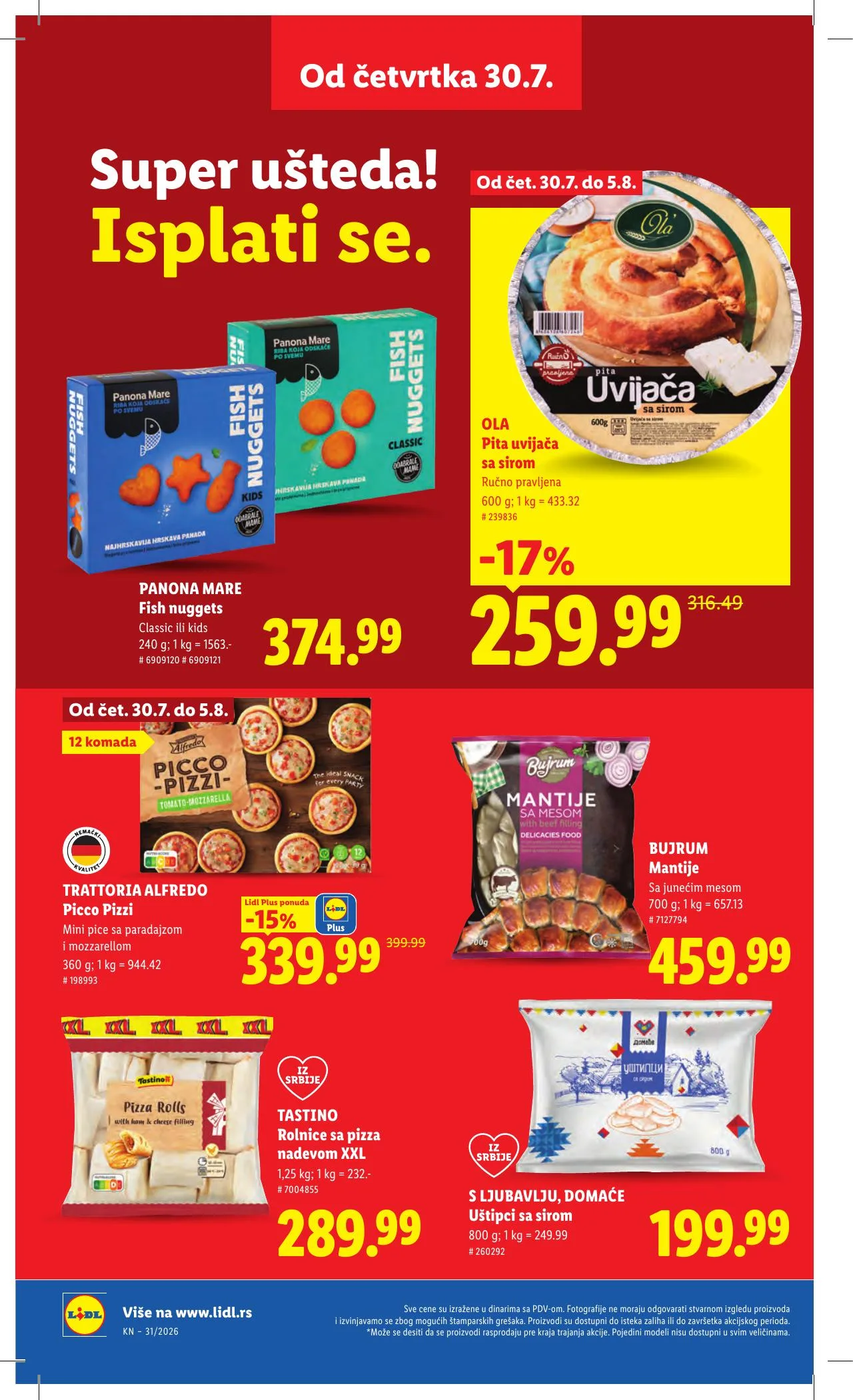 Lidl akciós újság Szerbia 07.30–08.05 – 26. oldal