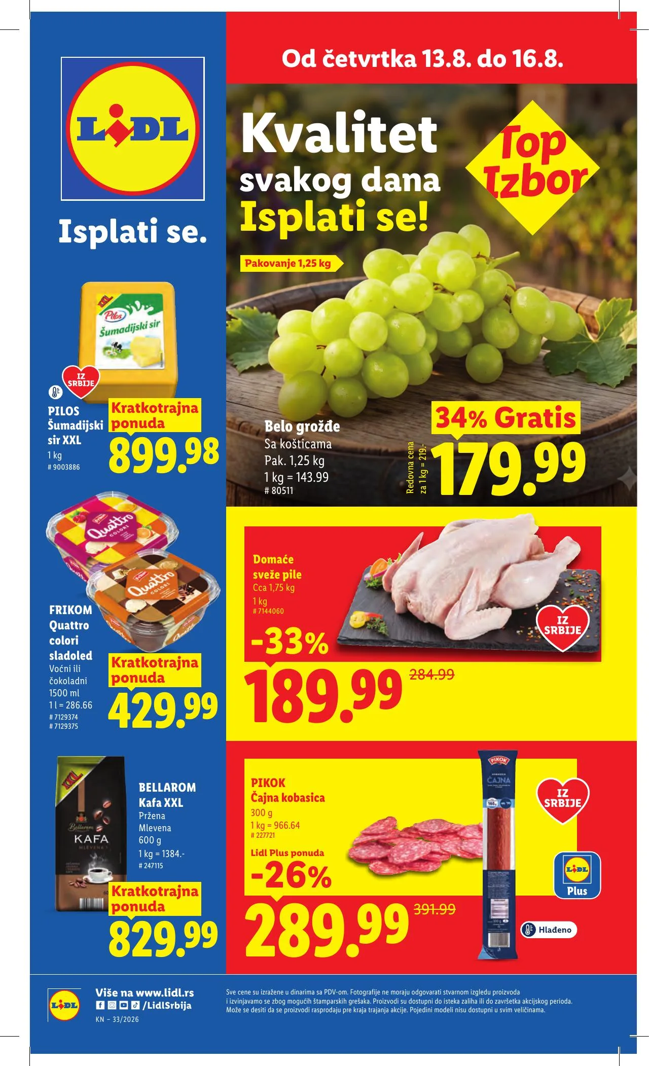Lidl akciós újság Szerbia 08.13–08.19