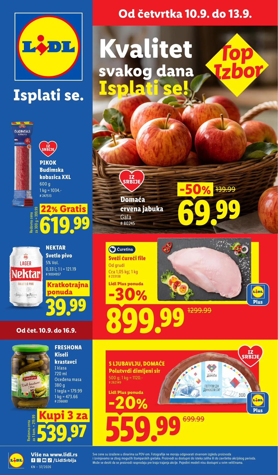 Lidl akciós újság Szerbia 09.10–09.16