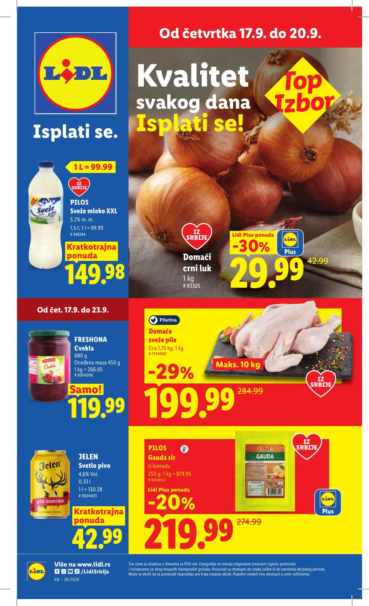 Lidl akciós újság Szerbia 09.17–09.23
