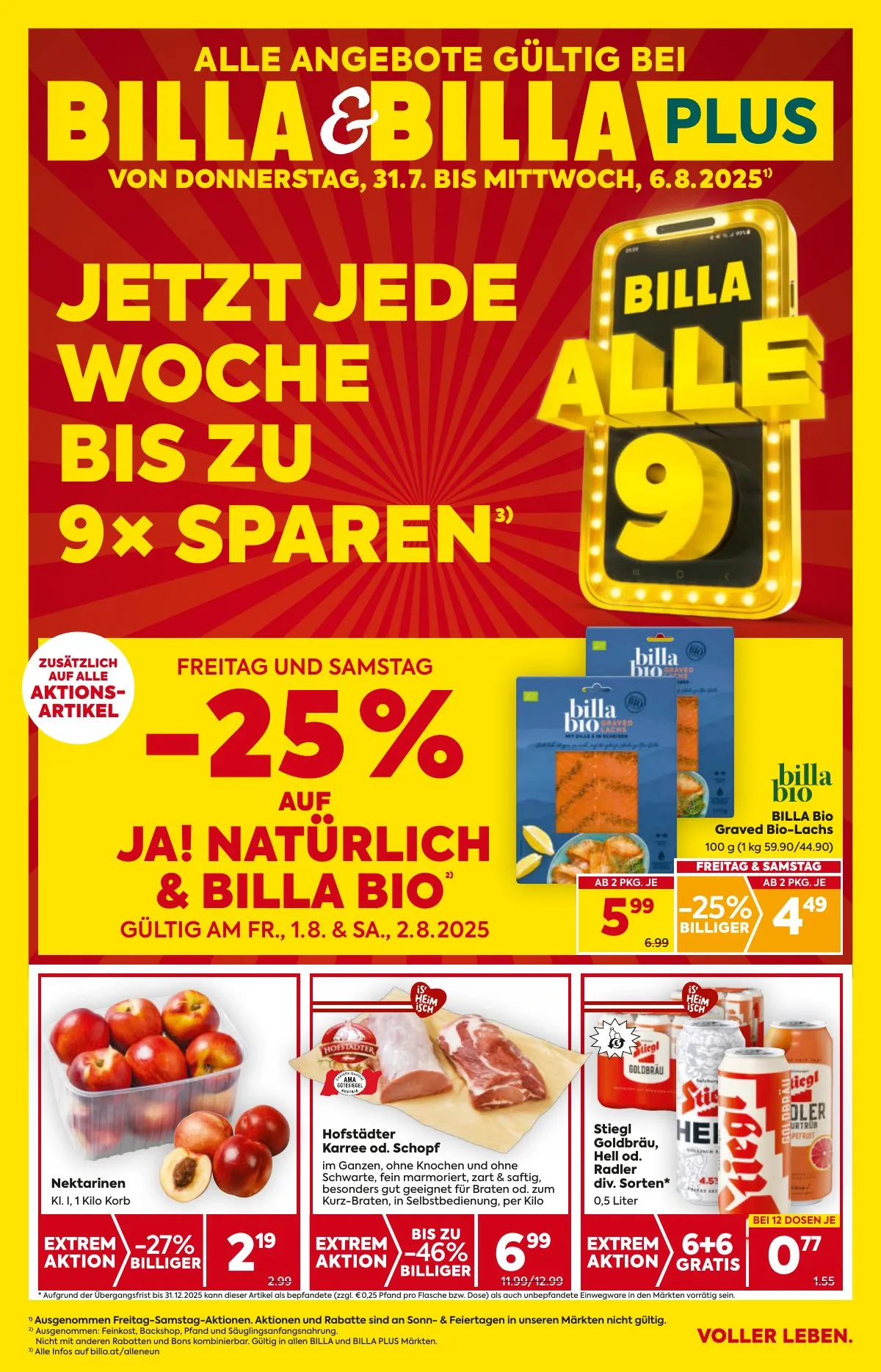 Billa akciós újság And Billa Plus 07.31–08.06