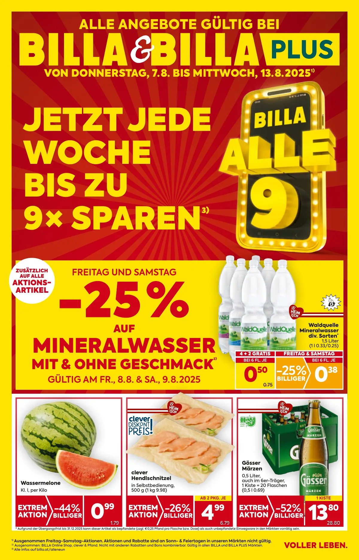 Billa akciós újság And Billa Plus 08.07–08.13
