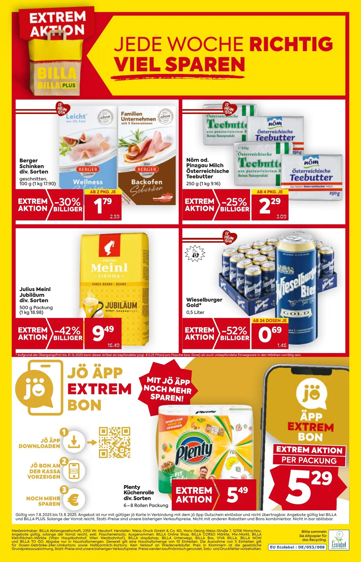 Billa akciós újság And Billa Plus 08.07–08.13 – 16. oldal