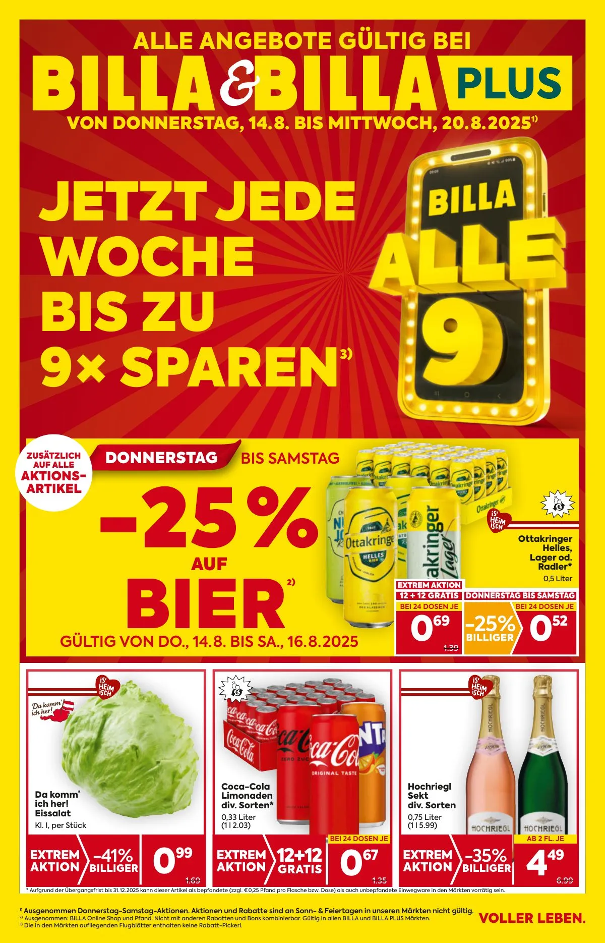 Billa akciós újság And Billa Plus 08.14–08.20