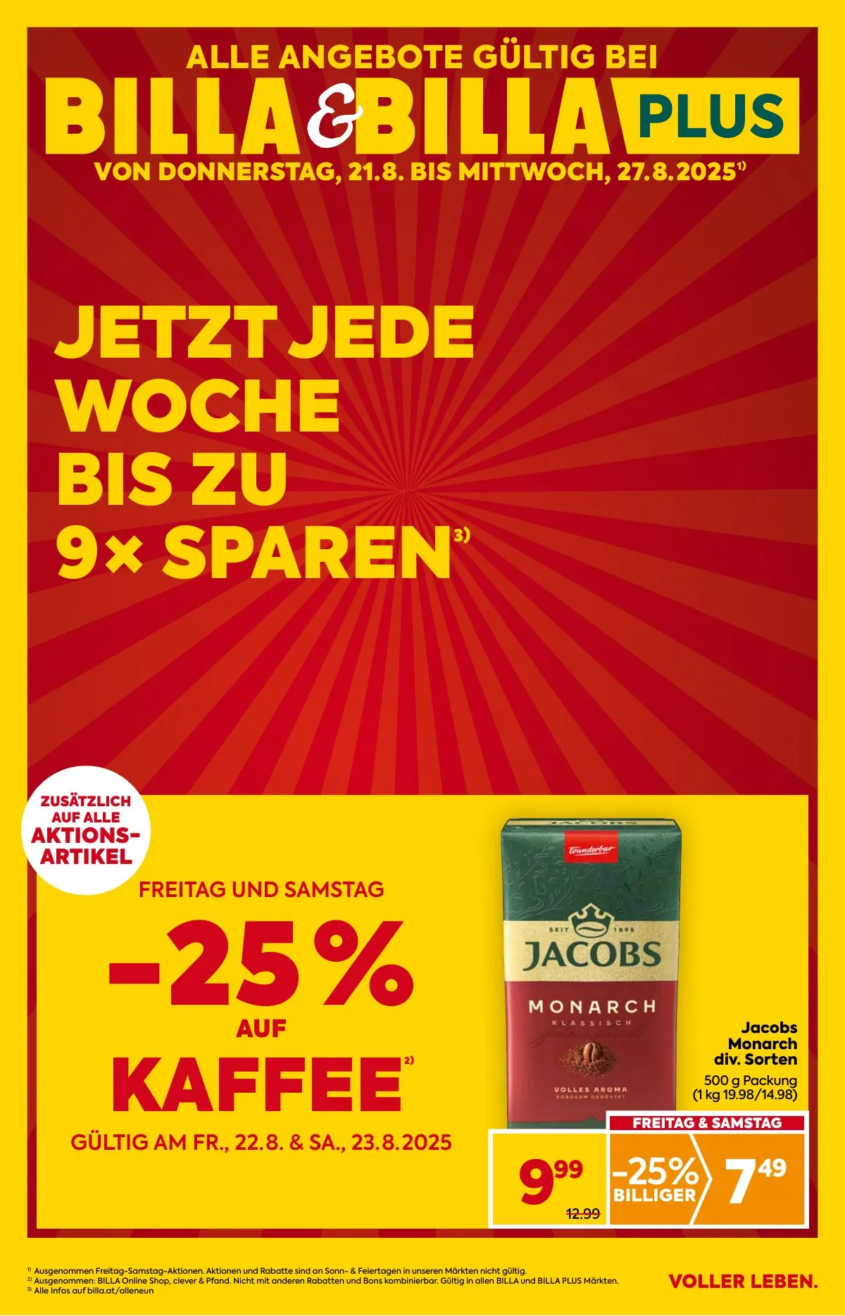 Billa akciós újság And Billa Plus 08.21–08.27