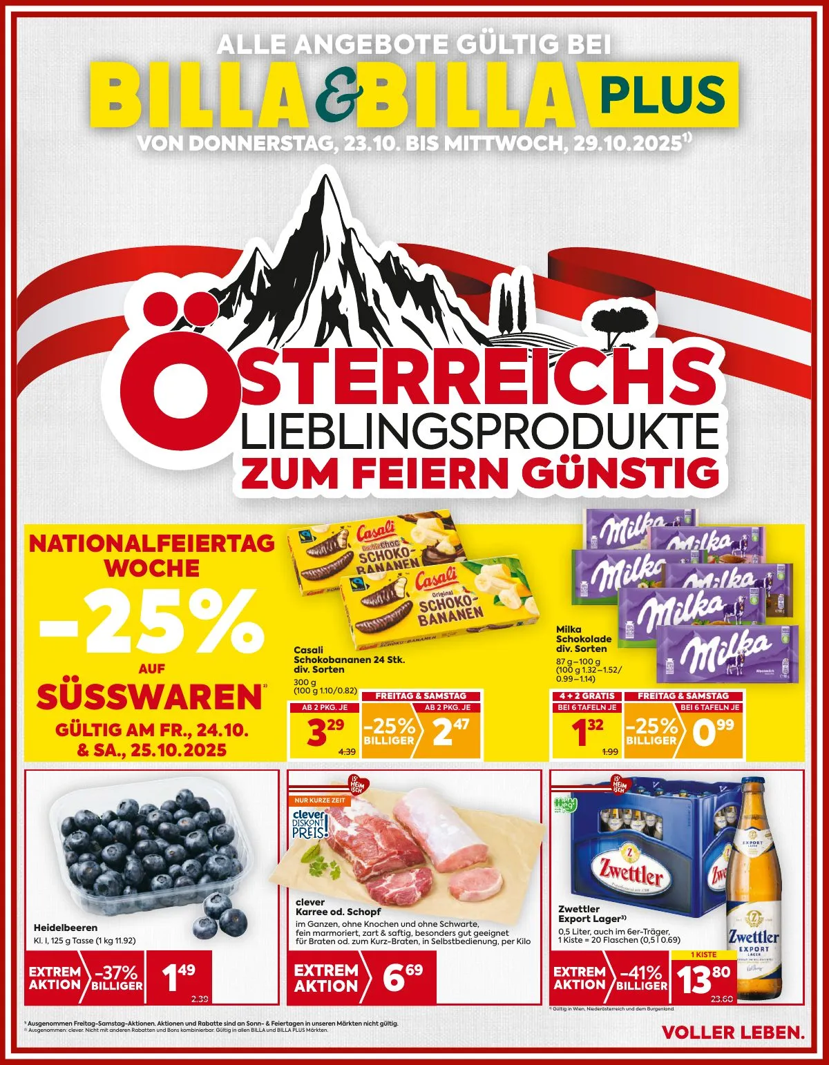 Billa akciós újság And Billa Plus 10.23–10.29