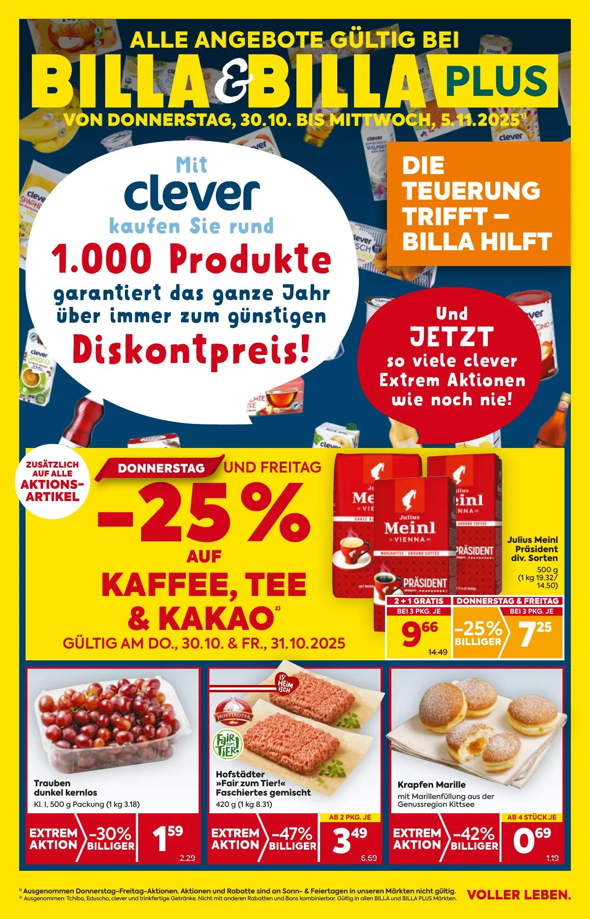 Billa akciós újság And Billa Plus 10.30–11.05