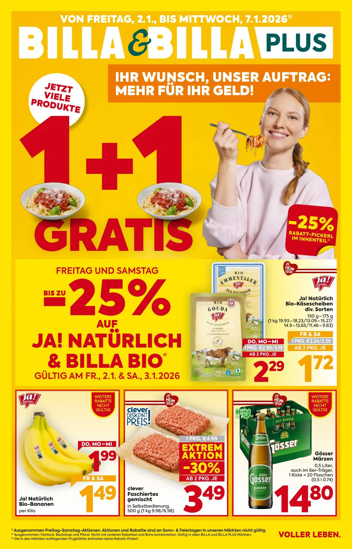Billa akciós újság And Billa Plus 01.02–01.07