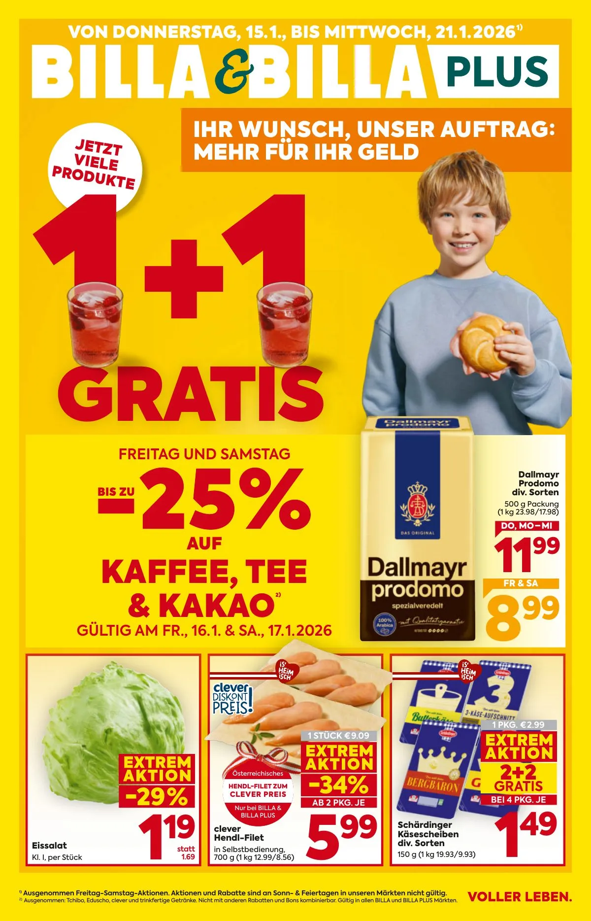 Billa akciós újság And Billa Plus 01.15–01.21