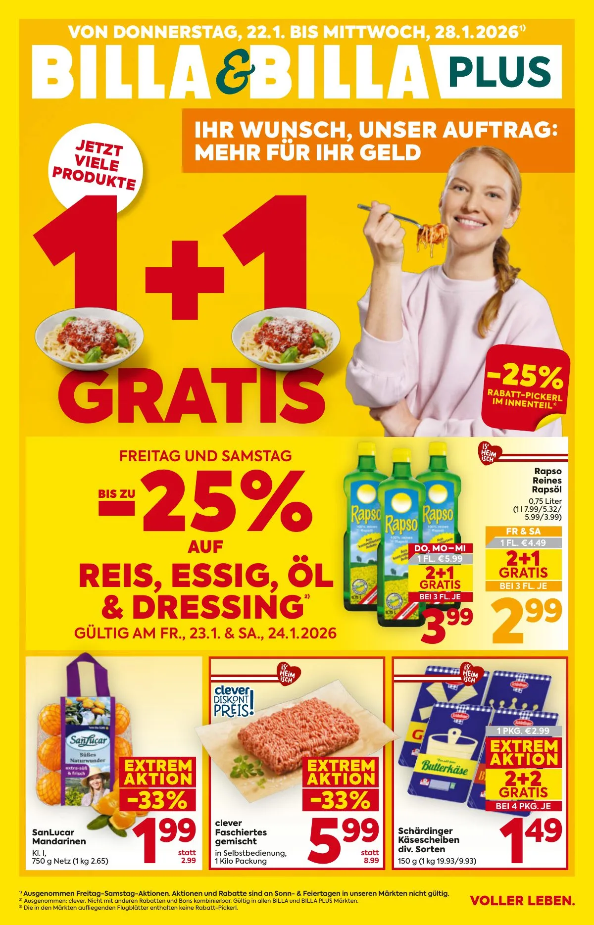 Billa akciós újság And Billa Plus 01.22–01.28