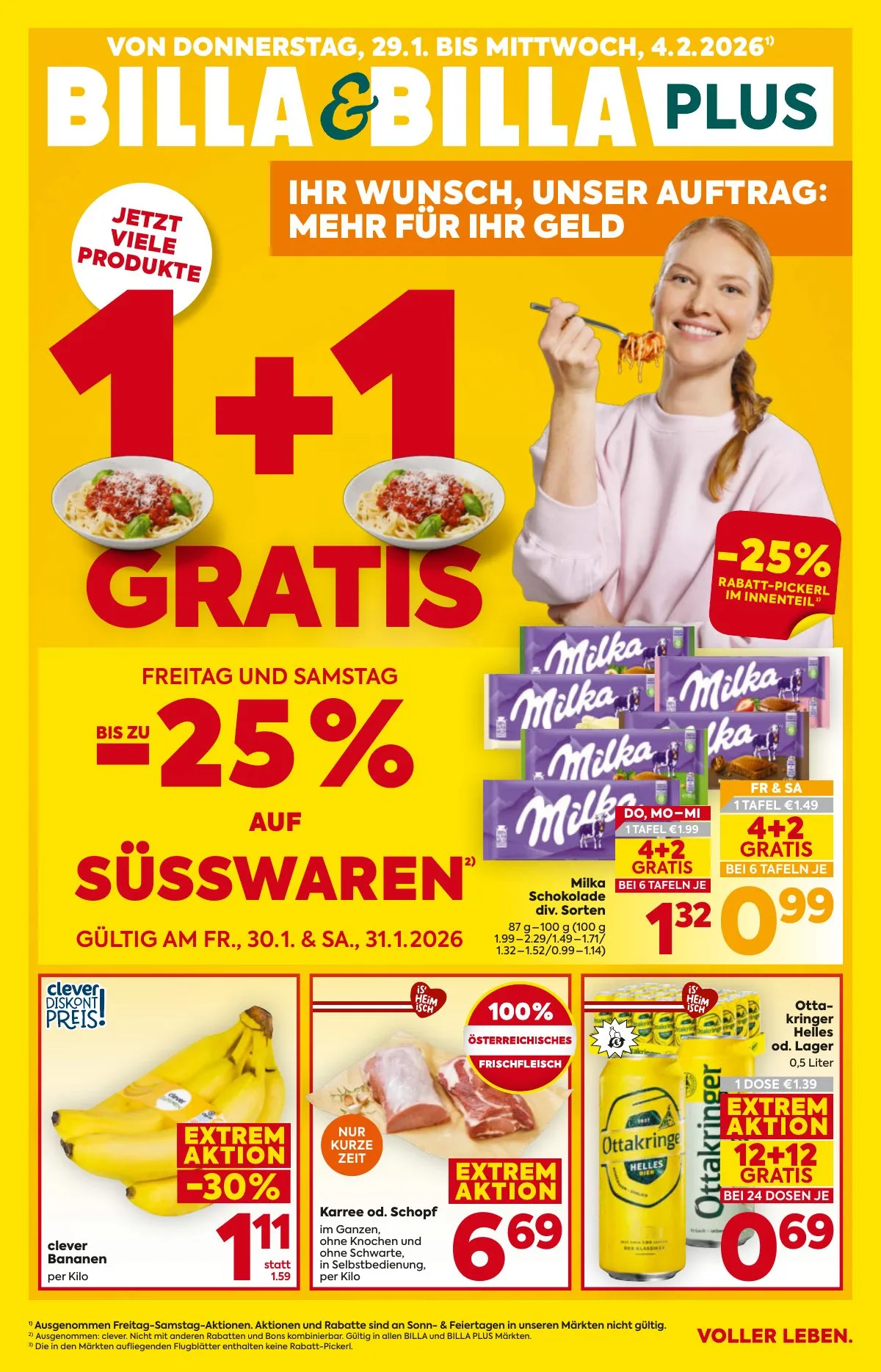 Billa akciós újság And Billa Plus 01.29–02.04