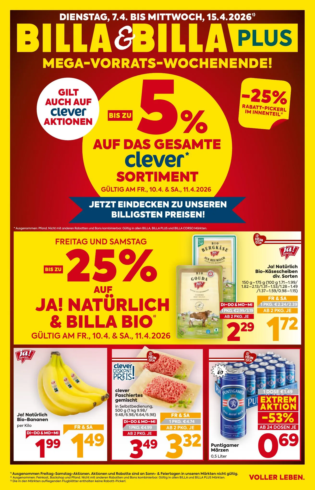 Billa akciós újság And Billa Plus 04.07–04.15