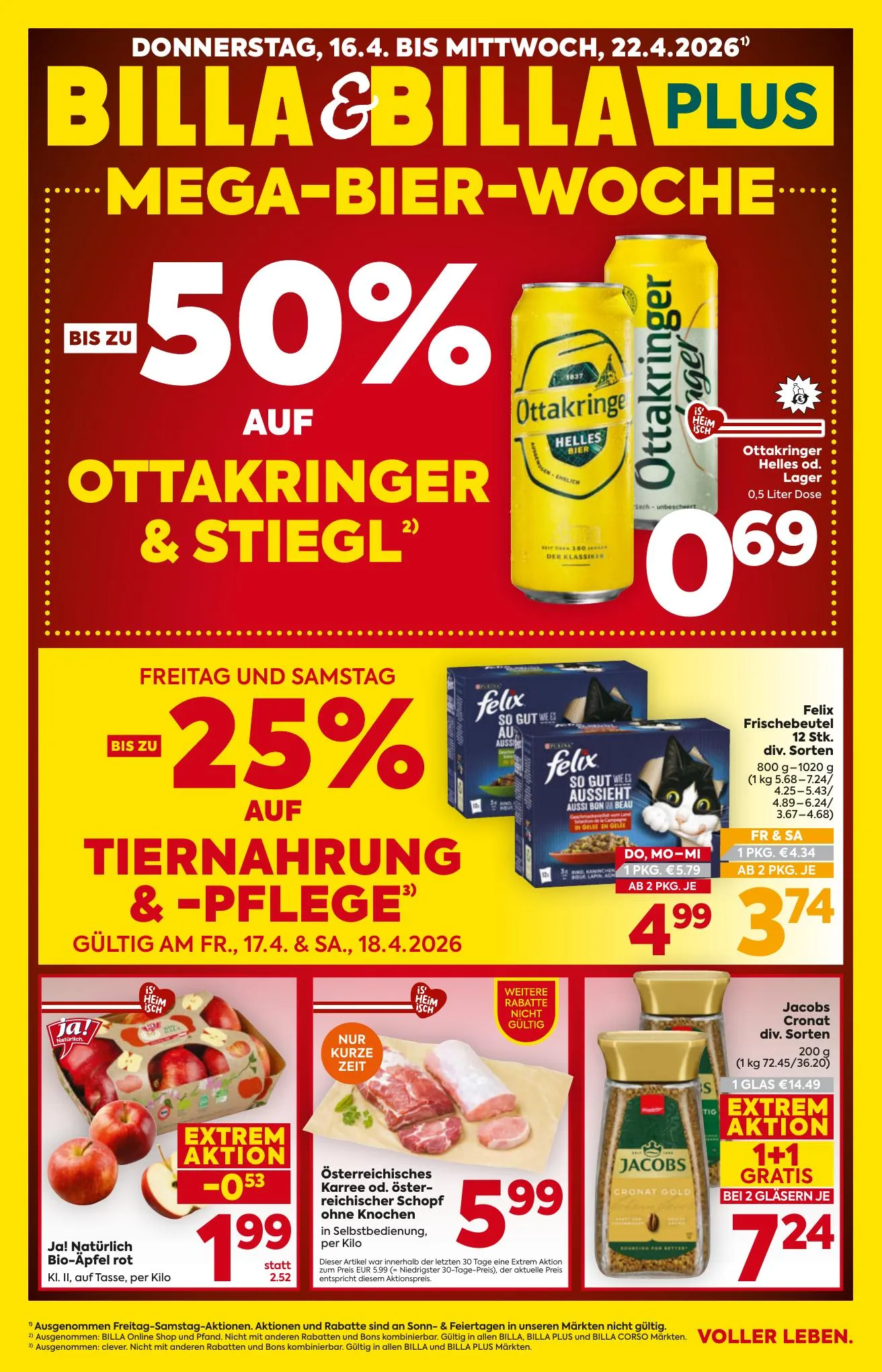Billa akciós újság And Billa Plus 04.16–04.22