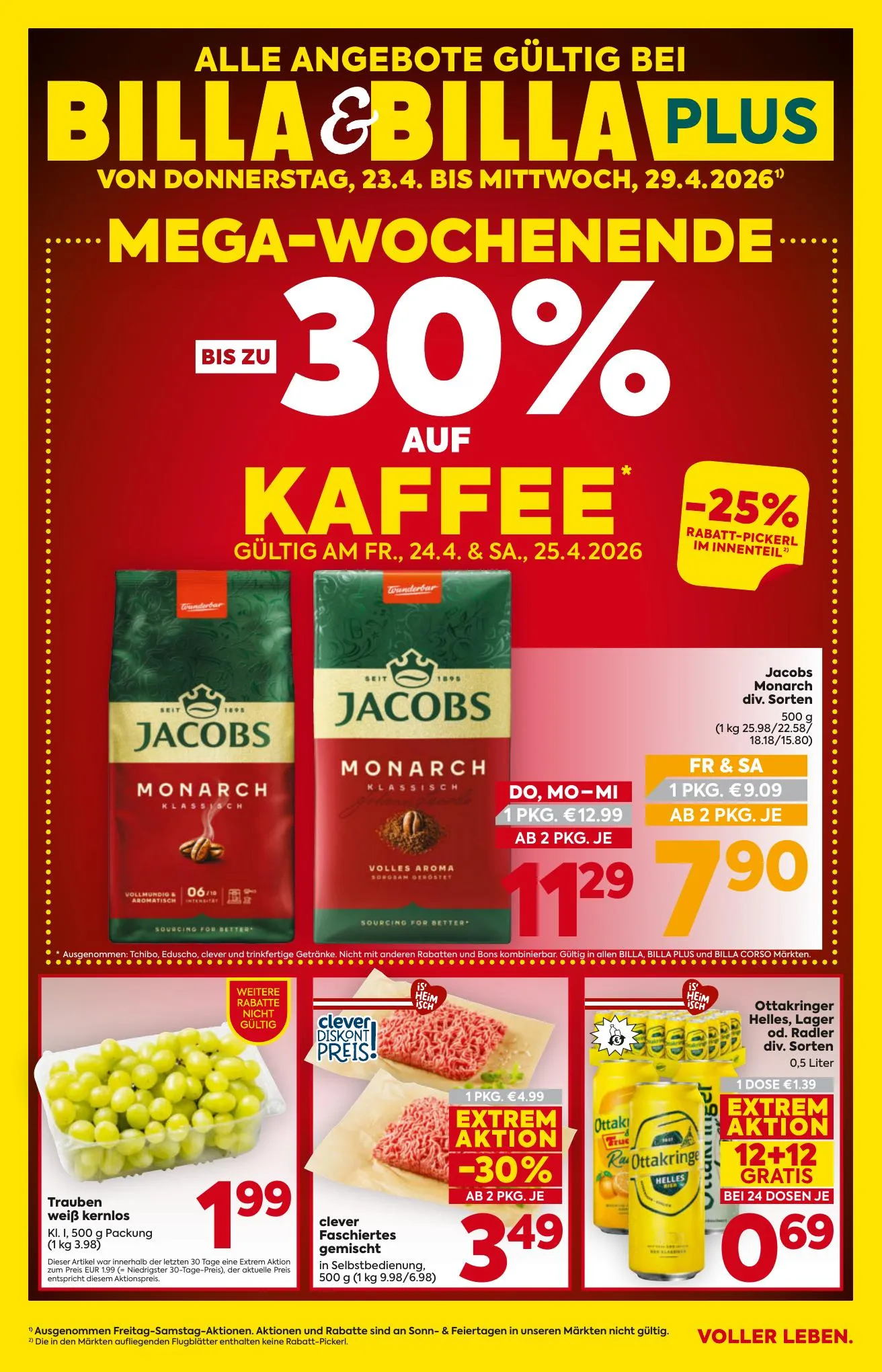 Billa akciós újság And Billa Plus 04.23–04.29