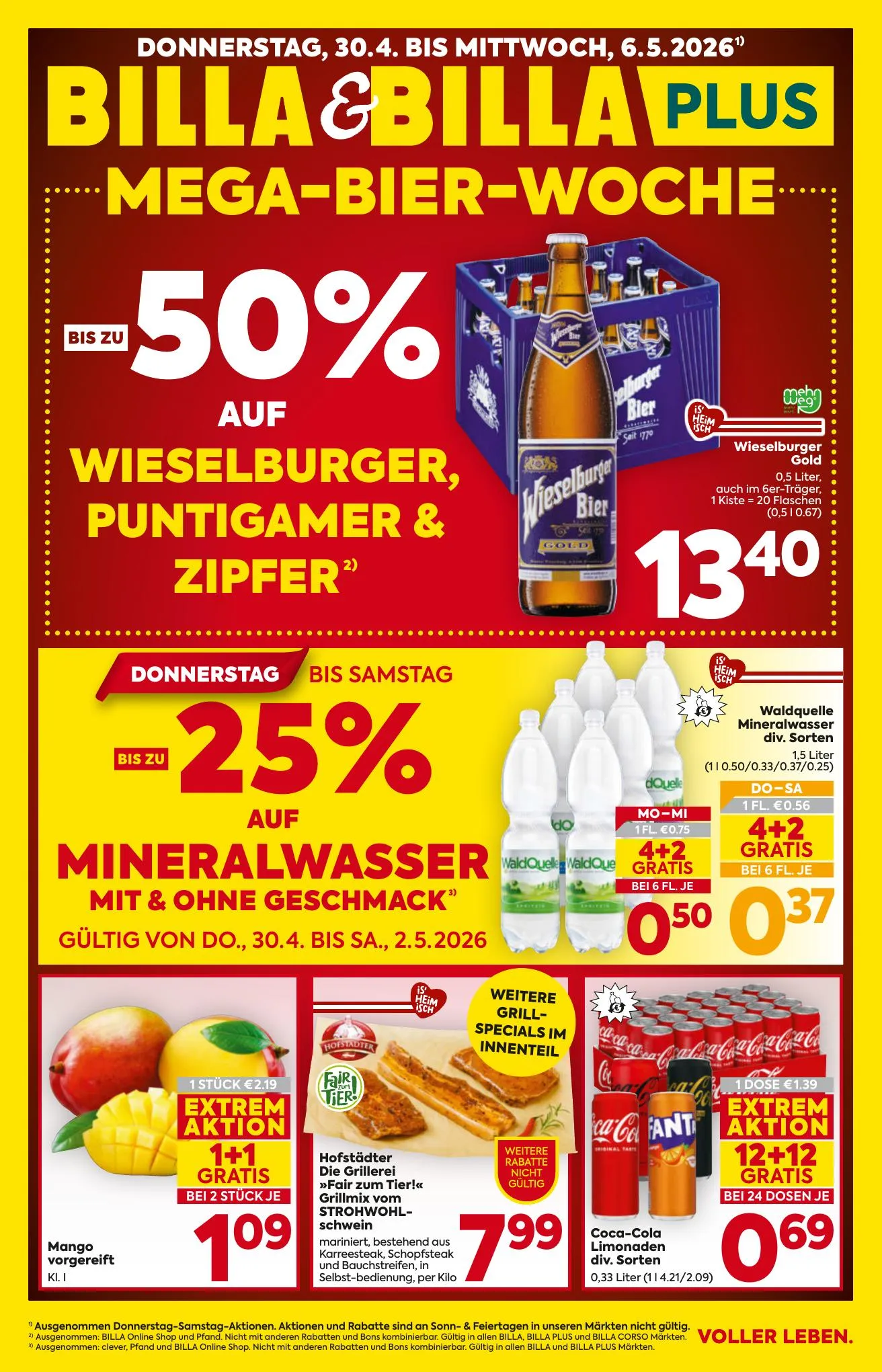 Billa akciós újság And Billa Plus 04.30–05.06