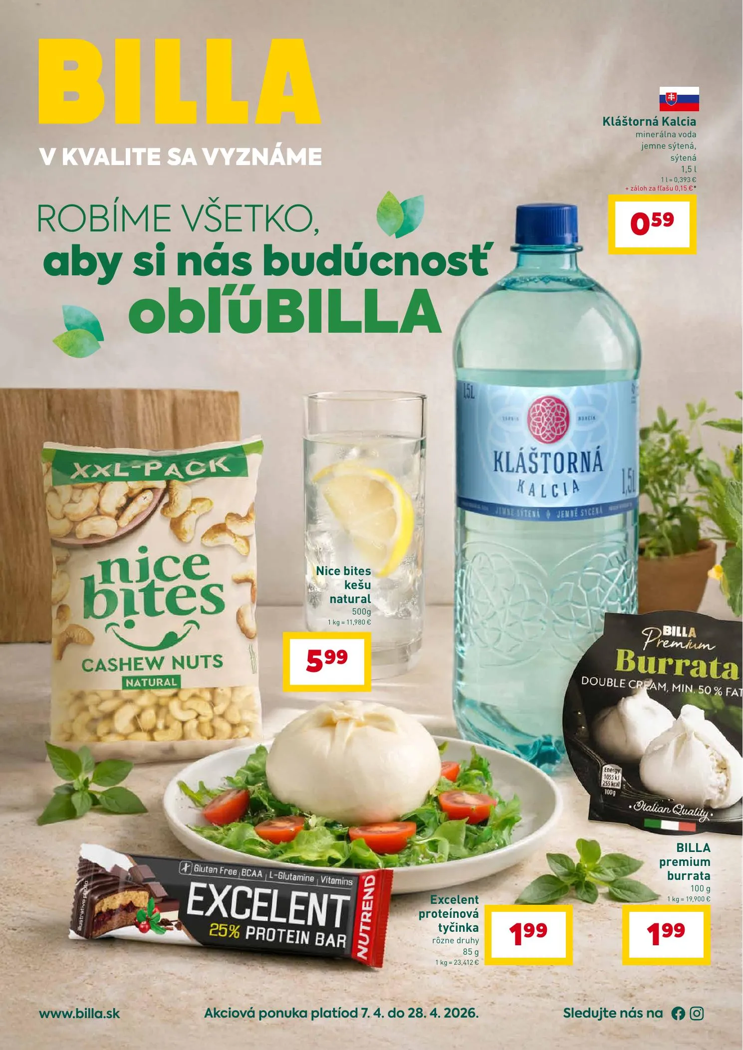 Billa akciós újság Szlovákia egészség 04.07–04.28