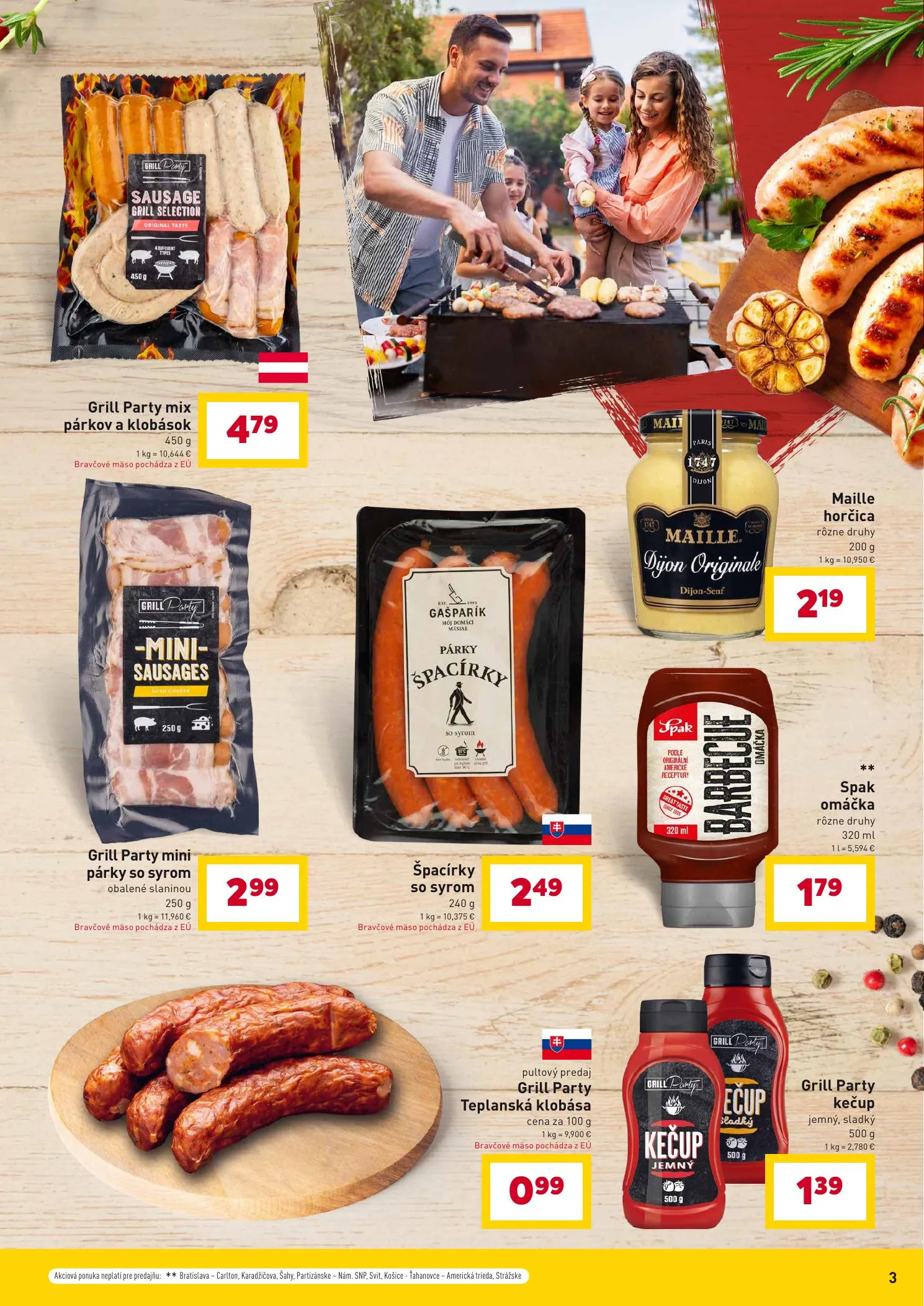 Billa akciós újság Szlovákia Grill 04.07–04.28 – 3. oldal