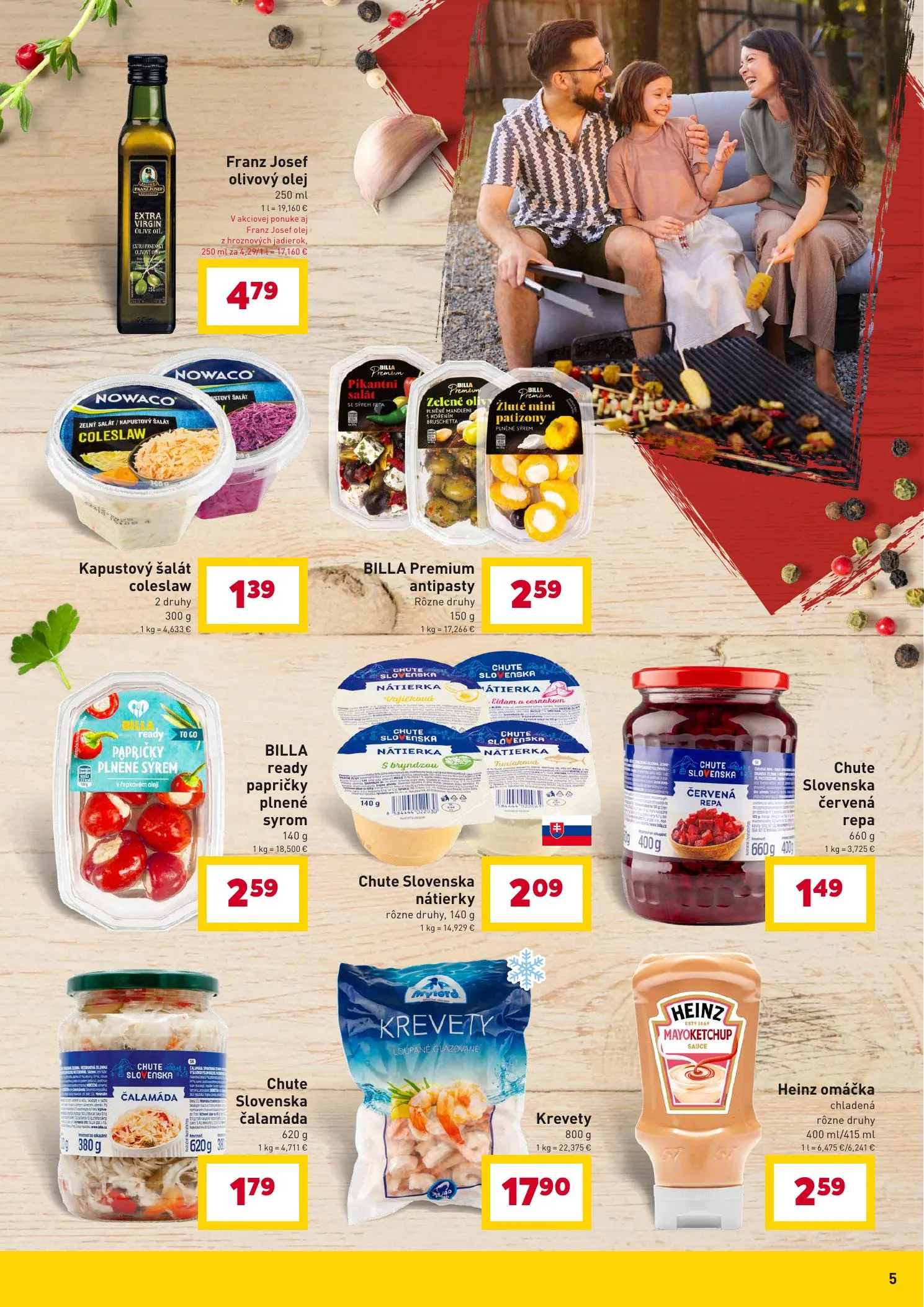 Billa akciós újság Szlovákia Grill 04.07–04.28 – 5. oldal