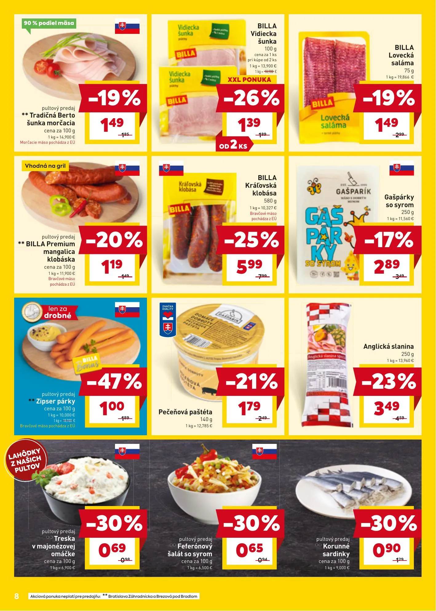 Billa akciós újság Szlovákia 04.07–04.14 – 10. oldal