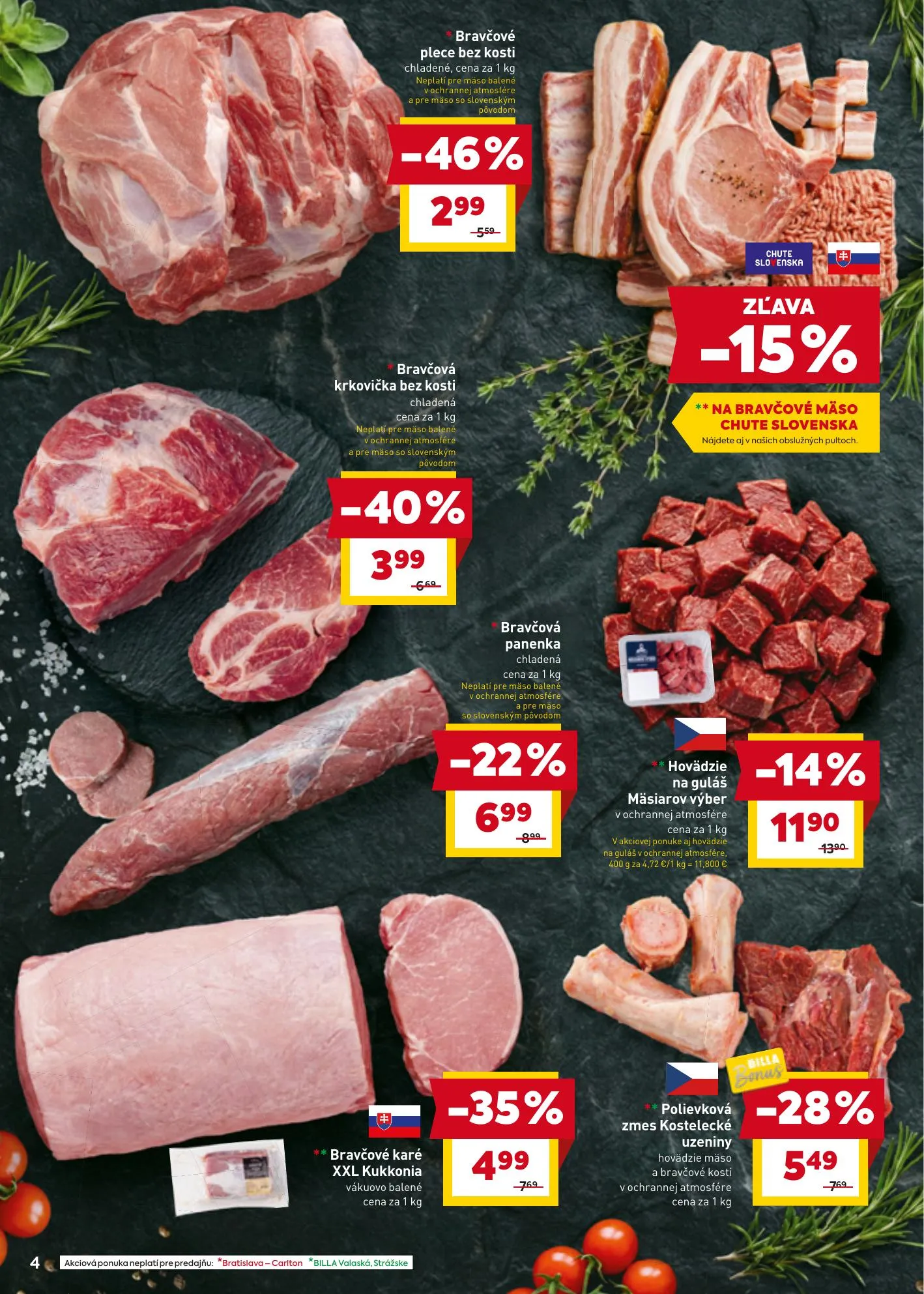 Billa akciós újság Szlovákia 04.07–04.14 – 6. oldal